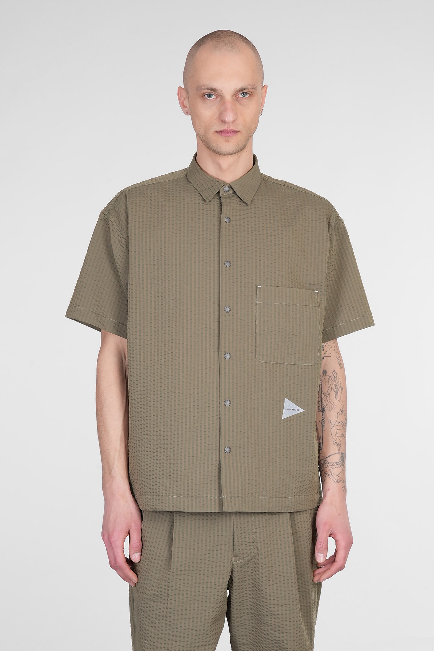 Shirt In Green Polyester
