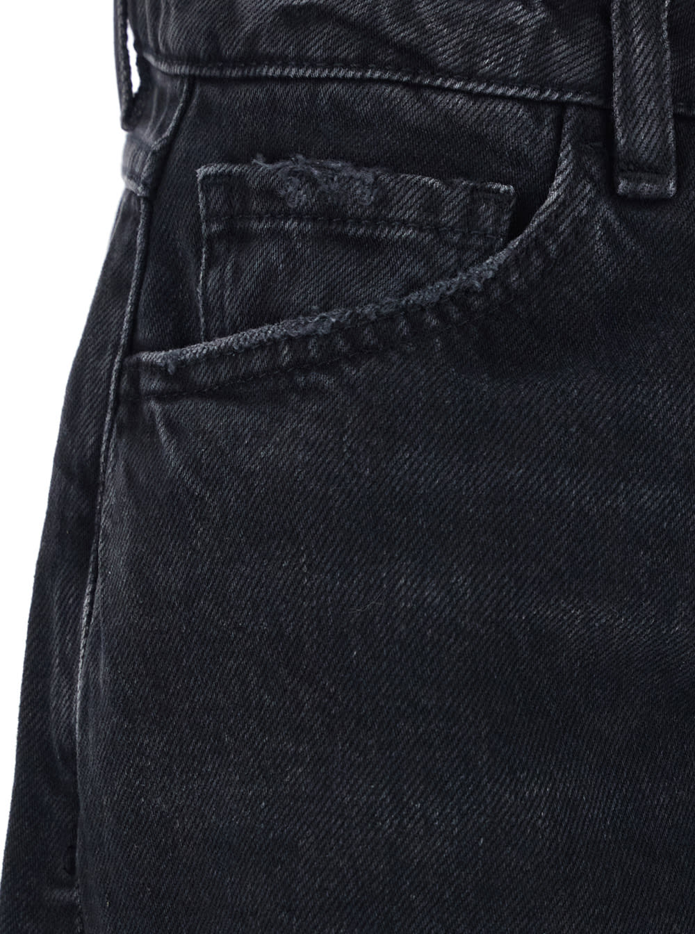 Icon Denim Debby Black Jeans With Wide Leg And Logo Patch On The Rear In Denim Woman In Black