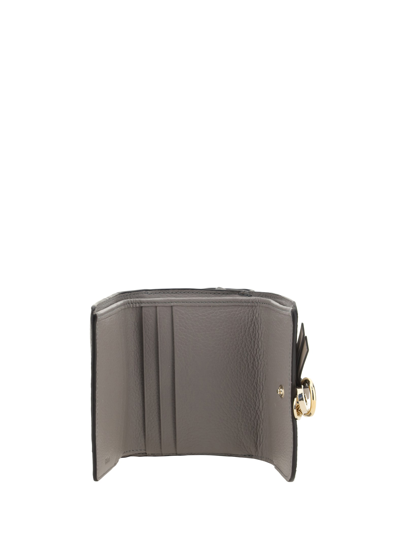 Shop Chloé Alphabet Wallet In Cashmere Grey