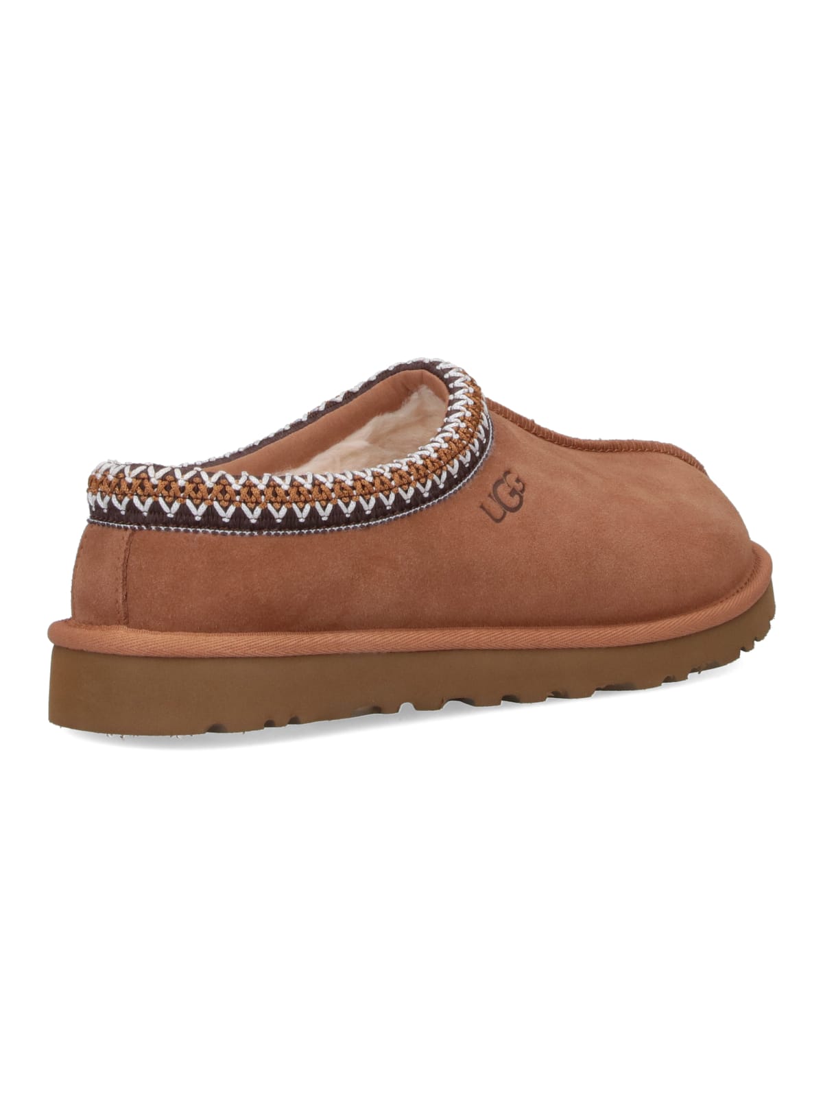Ugg Ankle Boot With Plush Lining And Decorative Accents In Beige