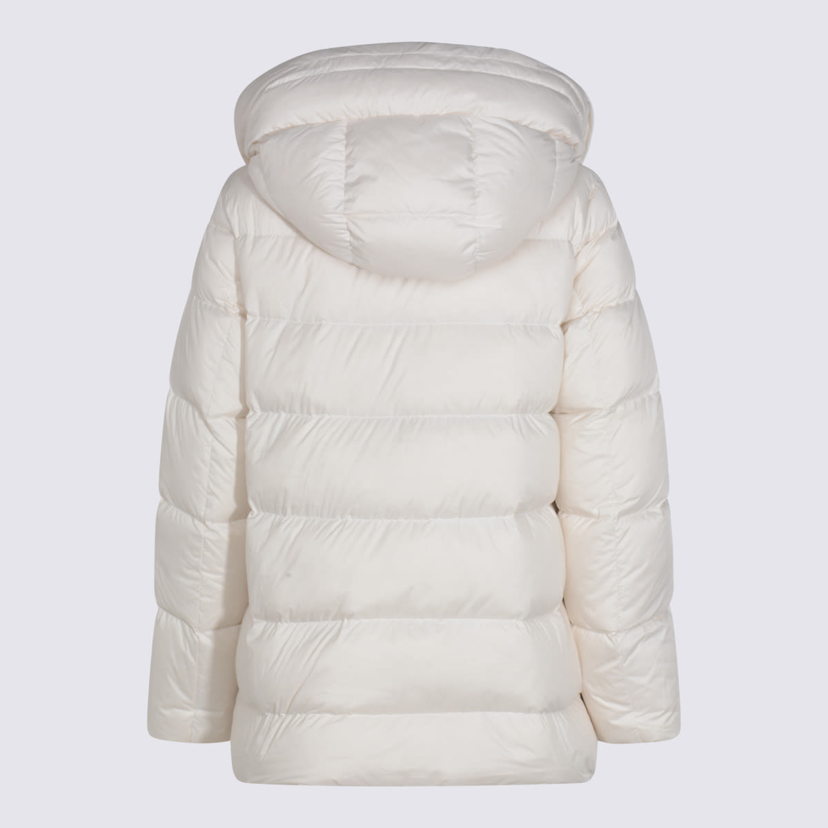 Add Hooded Puffer Coat In White