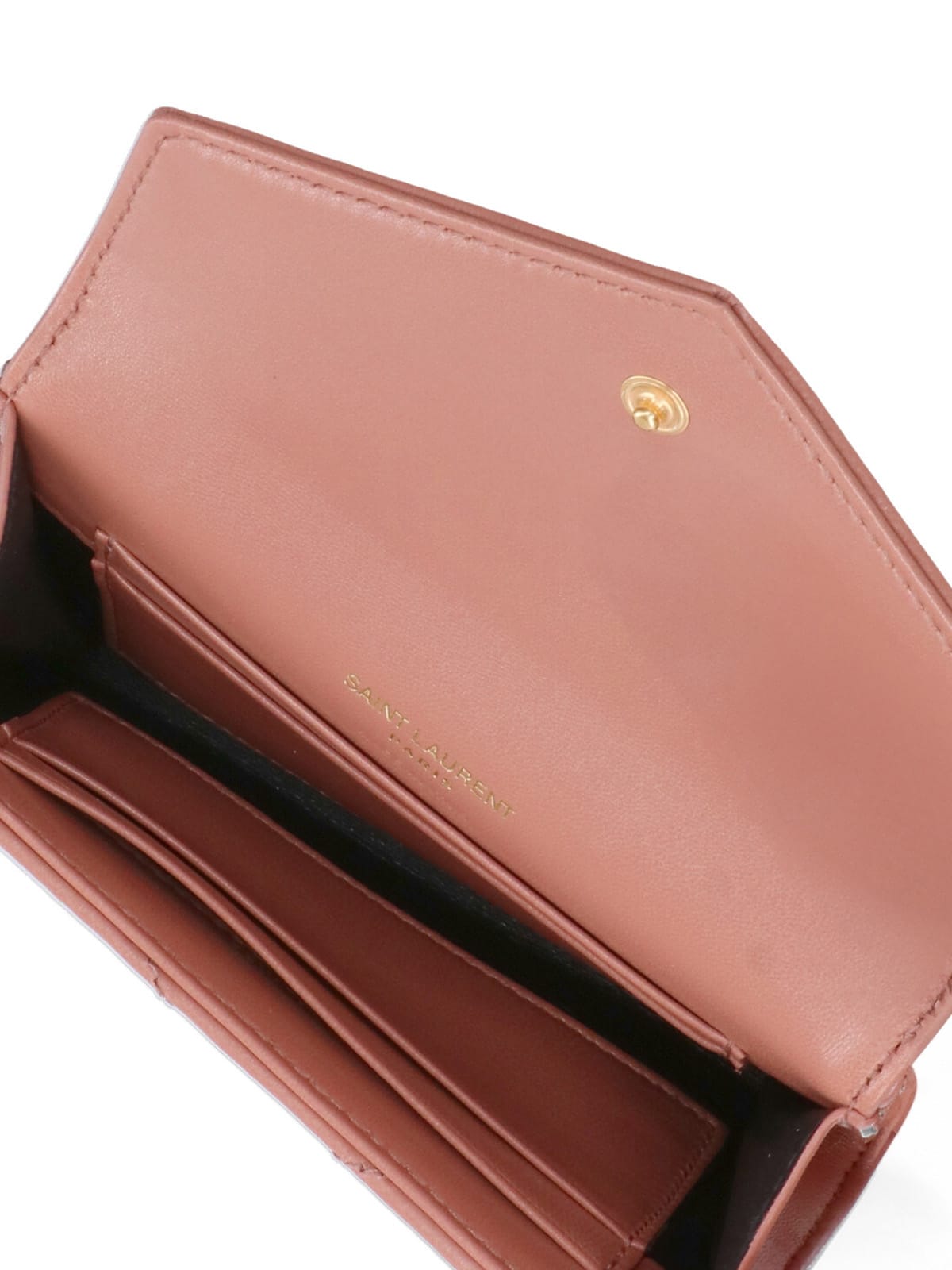 Saint Laurent Cassandre Wallet In Pink