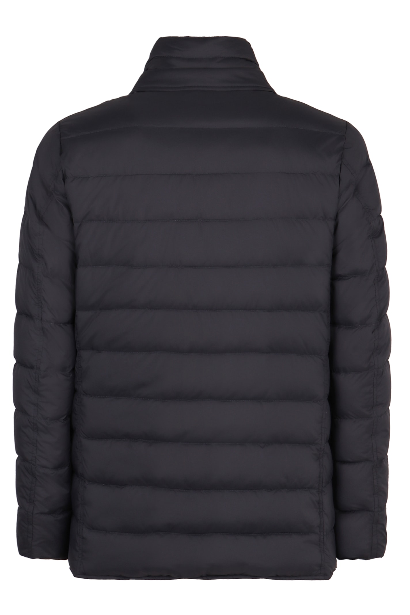Herno La Giacca Water Resistant Down Blazer With Removable Bib In Blue