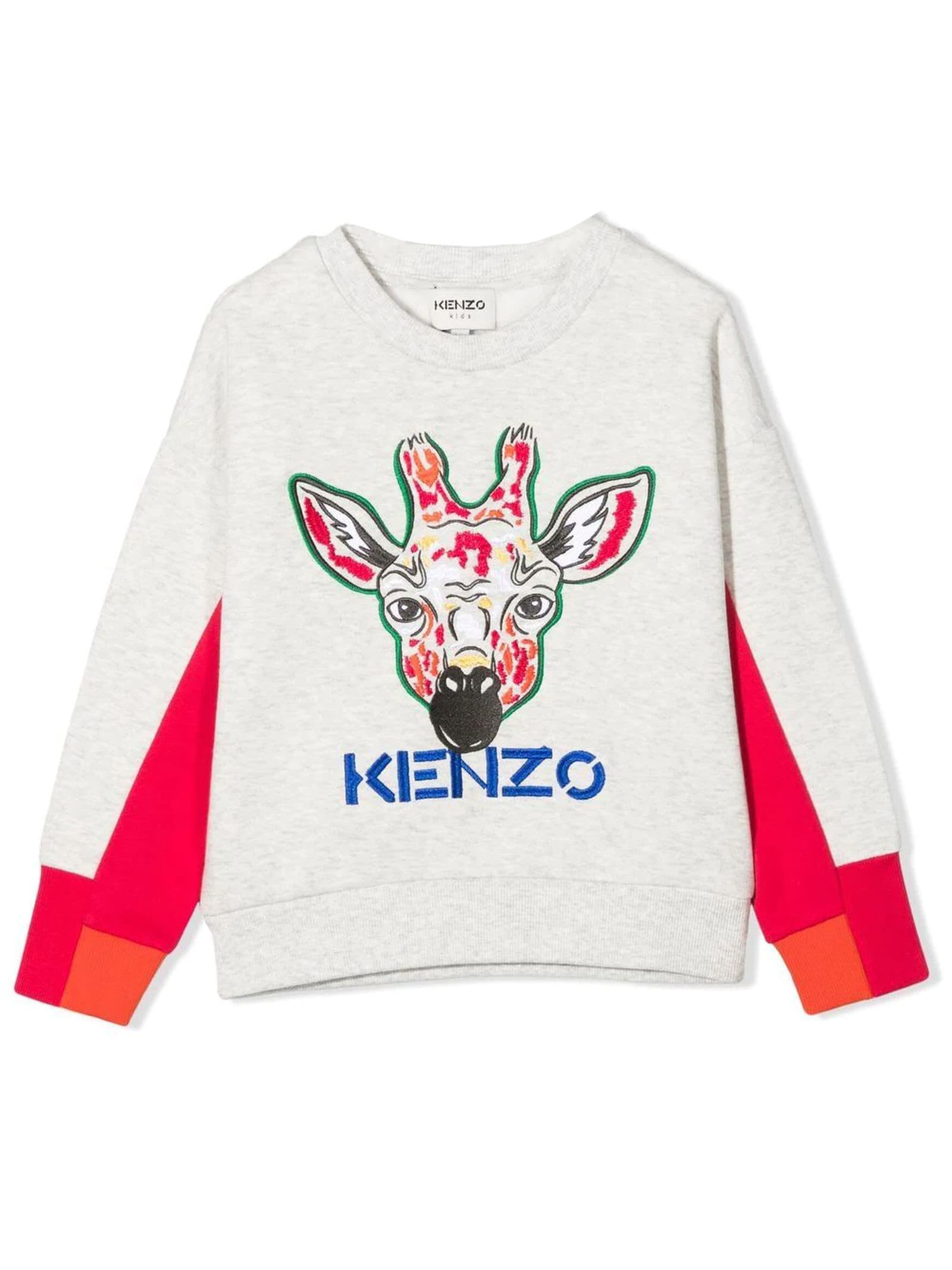 Kenzo Kids Grey Cotton Sweatshirt