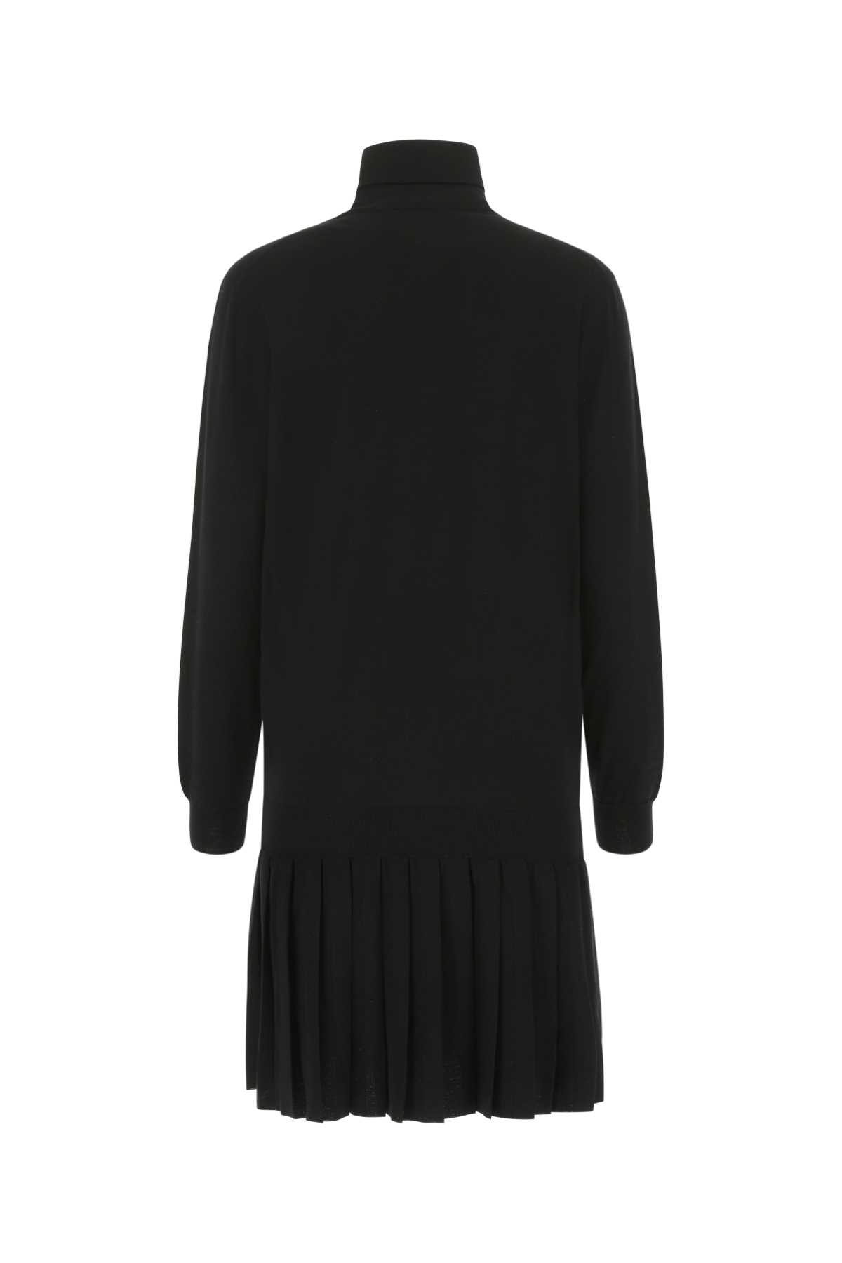 Prada Black Wool Dress In F0002
