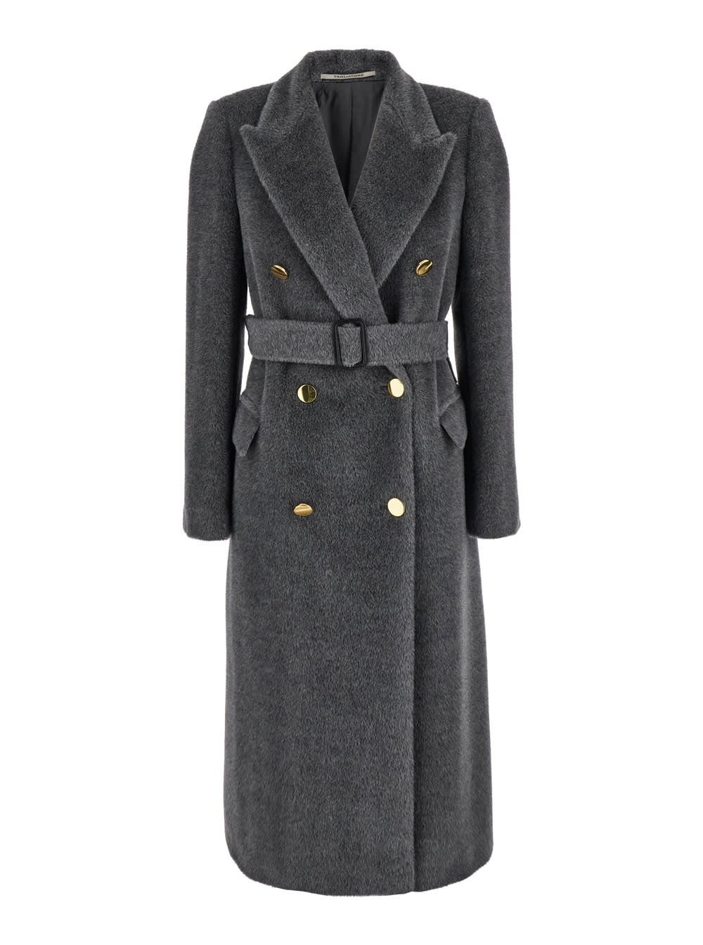 Shop Tagliatore Jole Double Breasted Coat In Grey