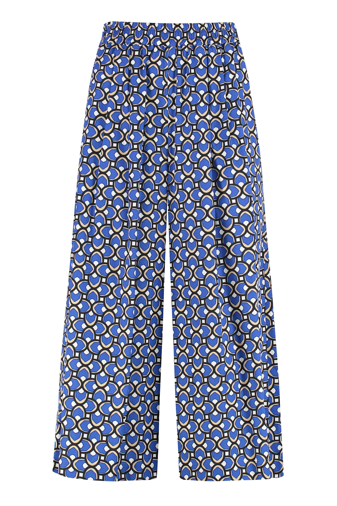 Weekend Max Mara Geometric-print Cropped Trousers