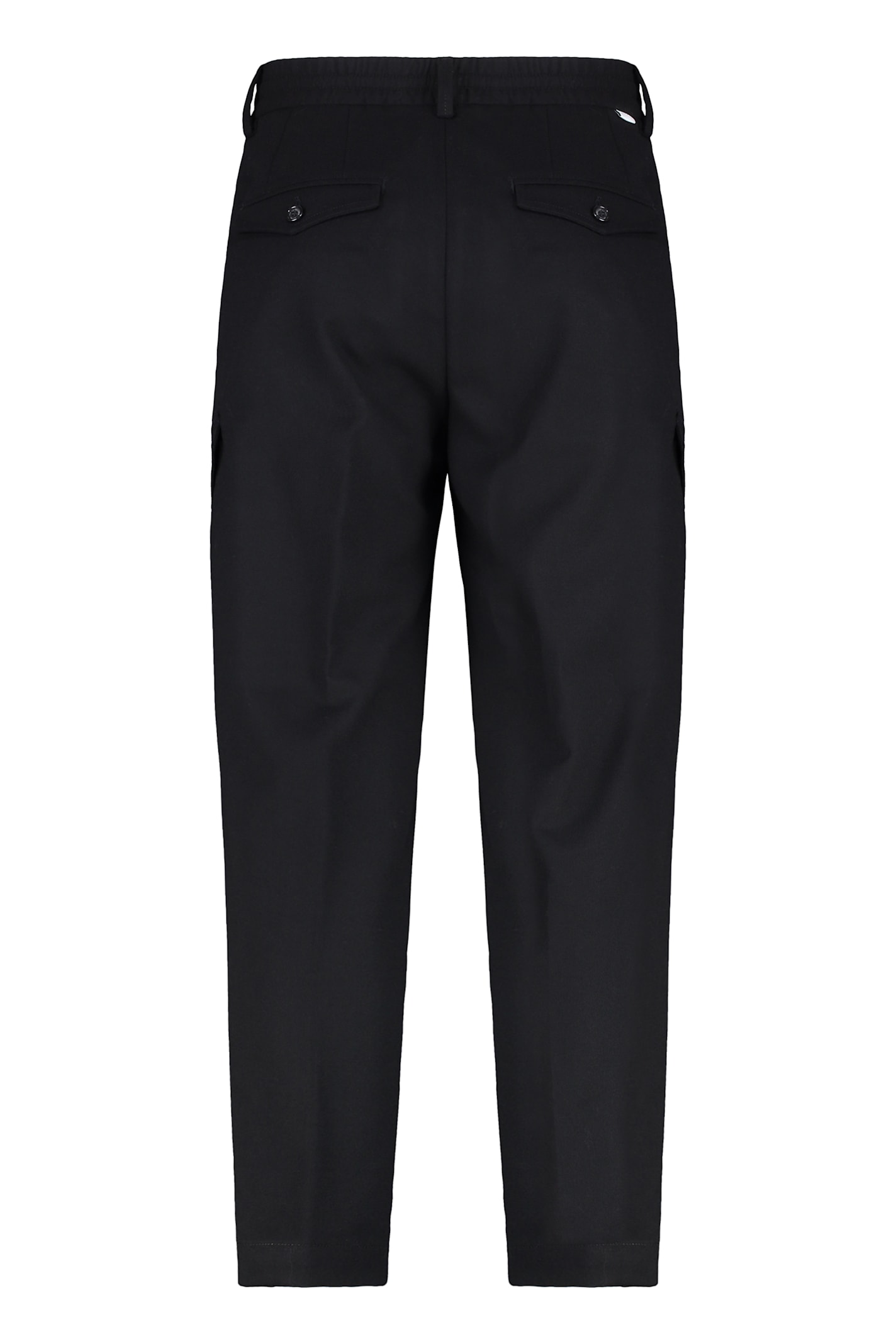 Paolo Pecora Viscose Blend Trousers In Black