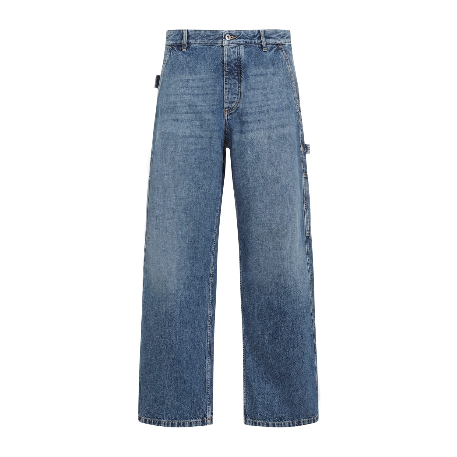 Shop Bottega Veneta Cargo Jeans In Mid Blue