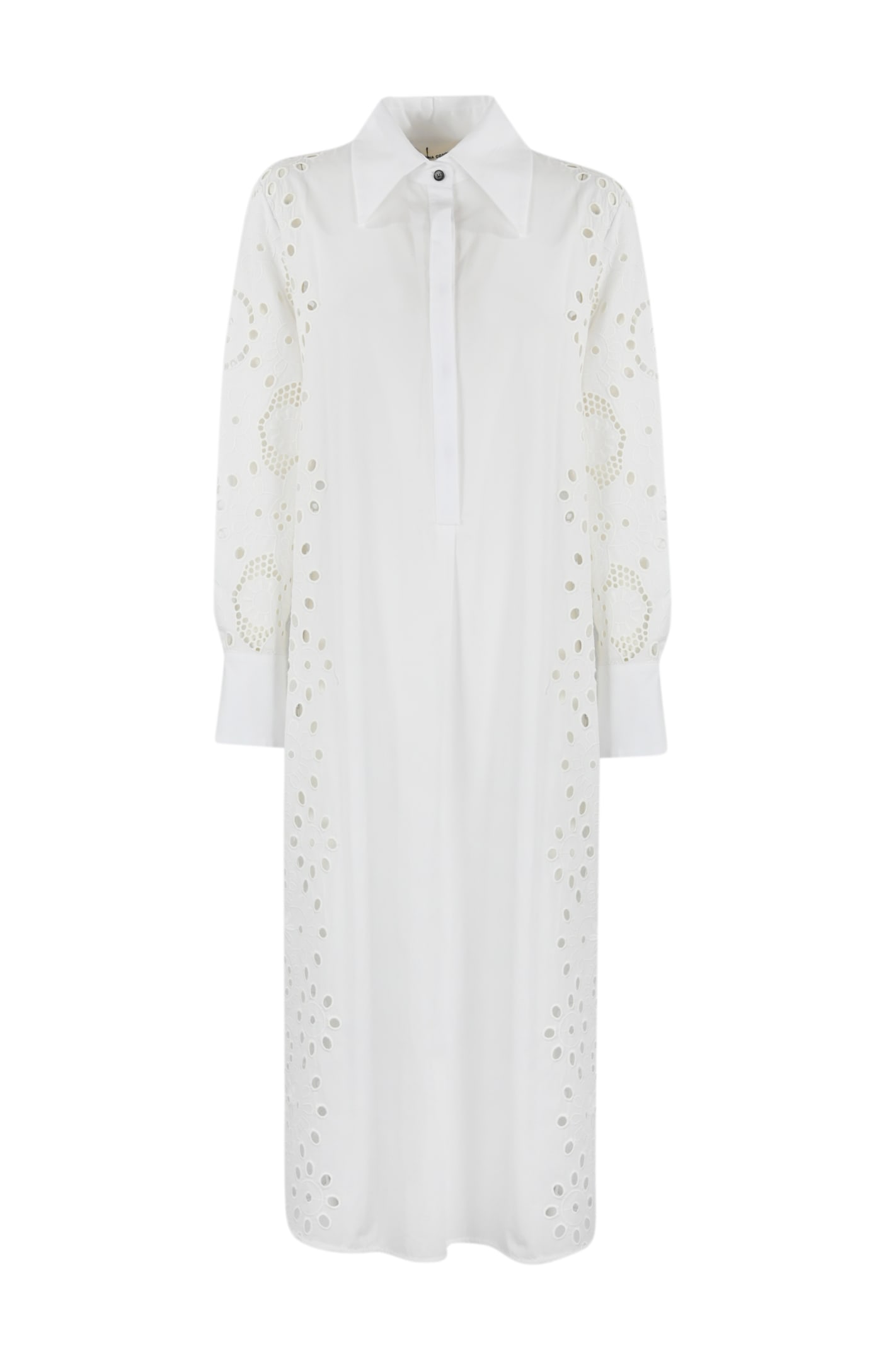 Shop Liviana Conti Sangallo Dress In White