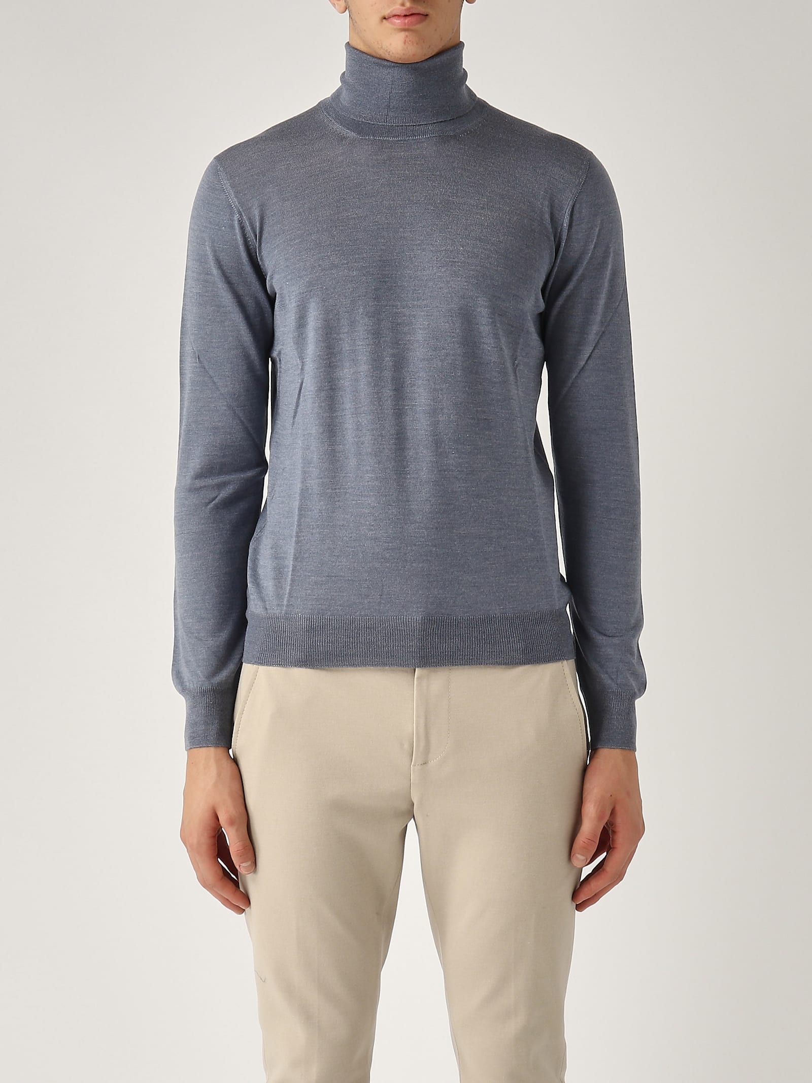 Gran Sasso Ciclista Lana-seta Sweater In Gray