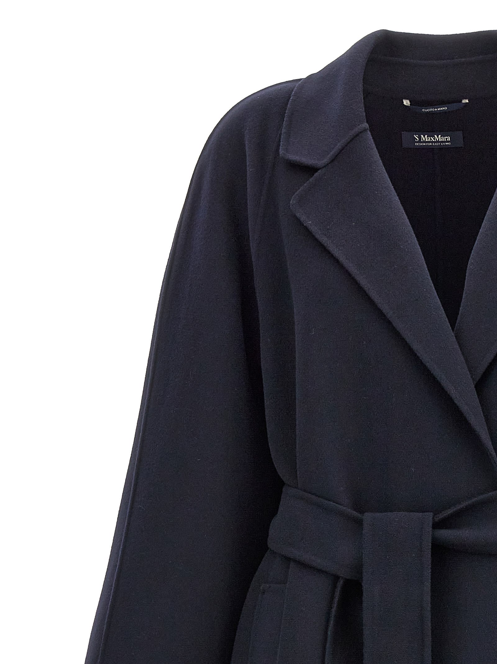 Shop 's Max Mara Agata Coat In Blue