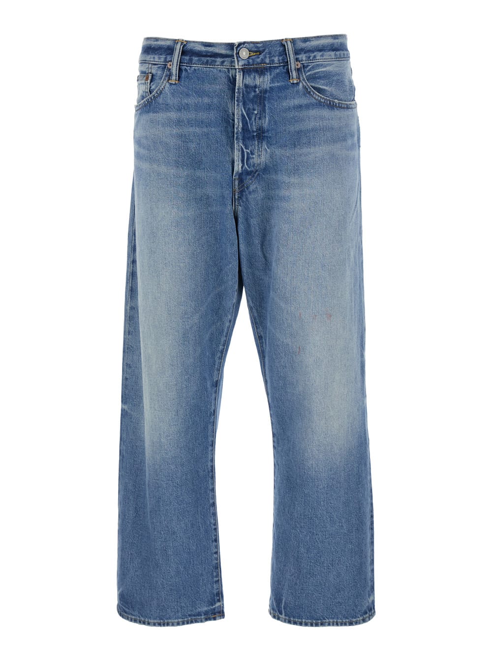 Polo Ralph Lauren Blue Jeans With Five-pocket Design And Logo Patch On The Back