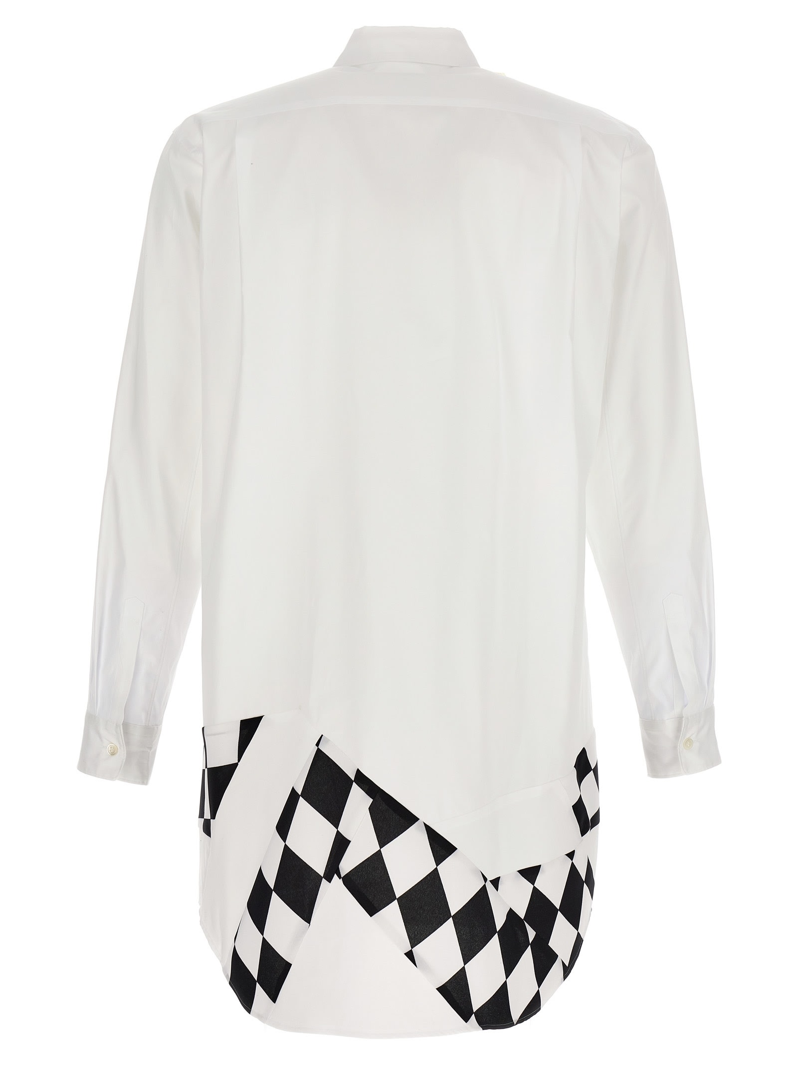 Shop Comme Des Garçons Homme Deux Checkerboard Shirt In White/black