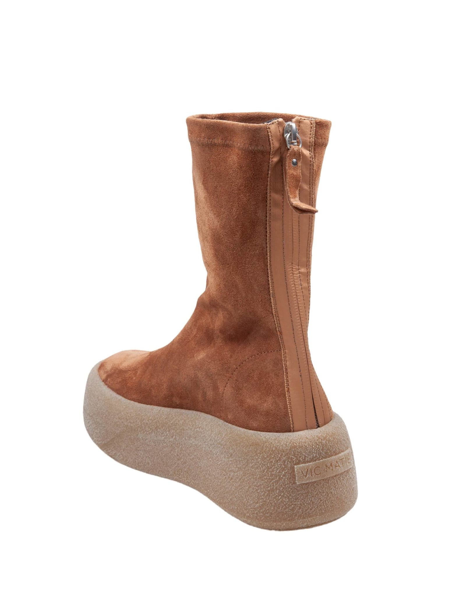 Shop Vic Matie Creepy Ankle Boots In Tobacco Colored Stretch Crust