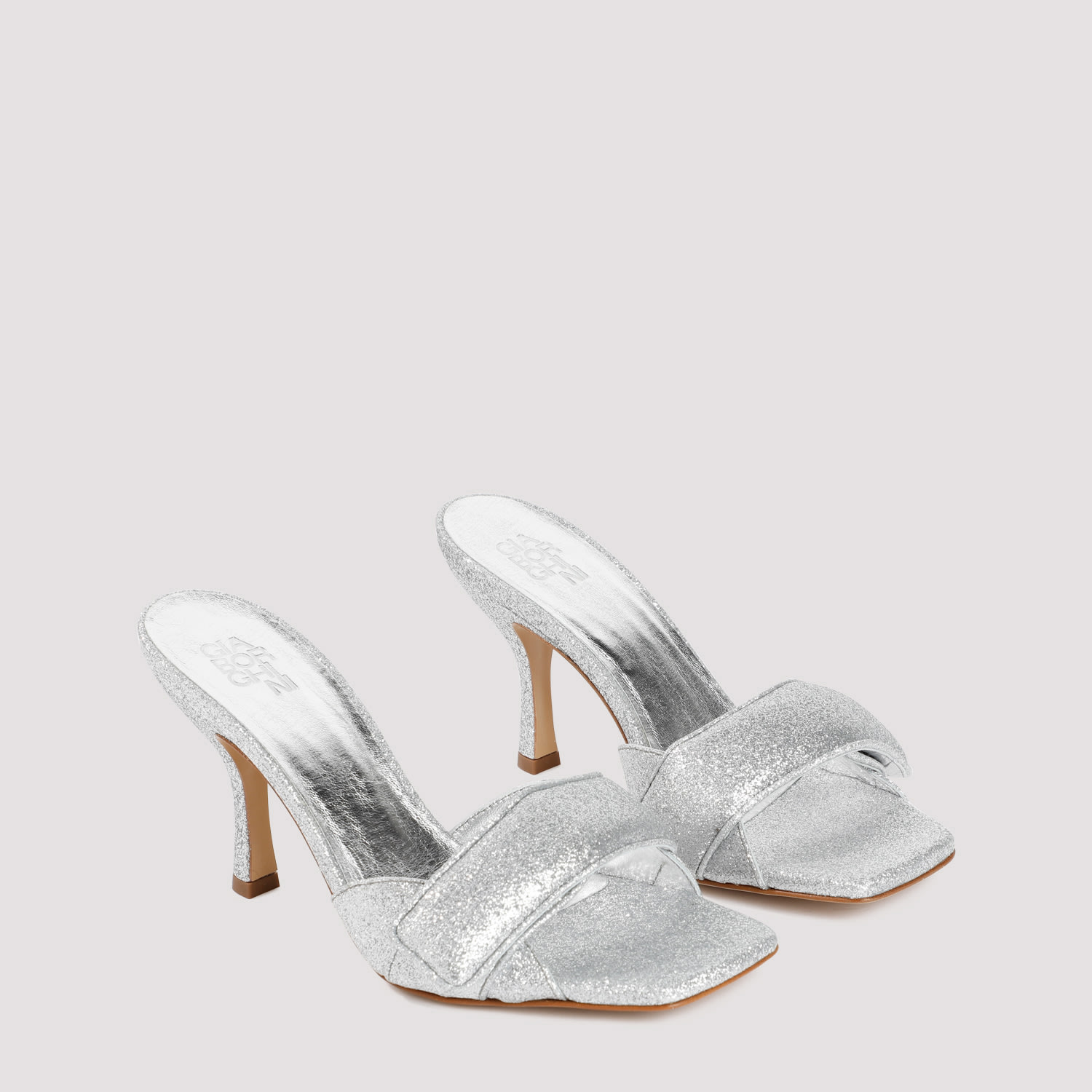 Shop Gia Borghini Gia Bordini Alodie Sandals In Silver Glitter