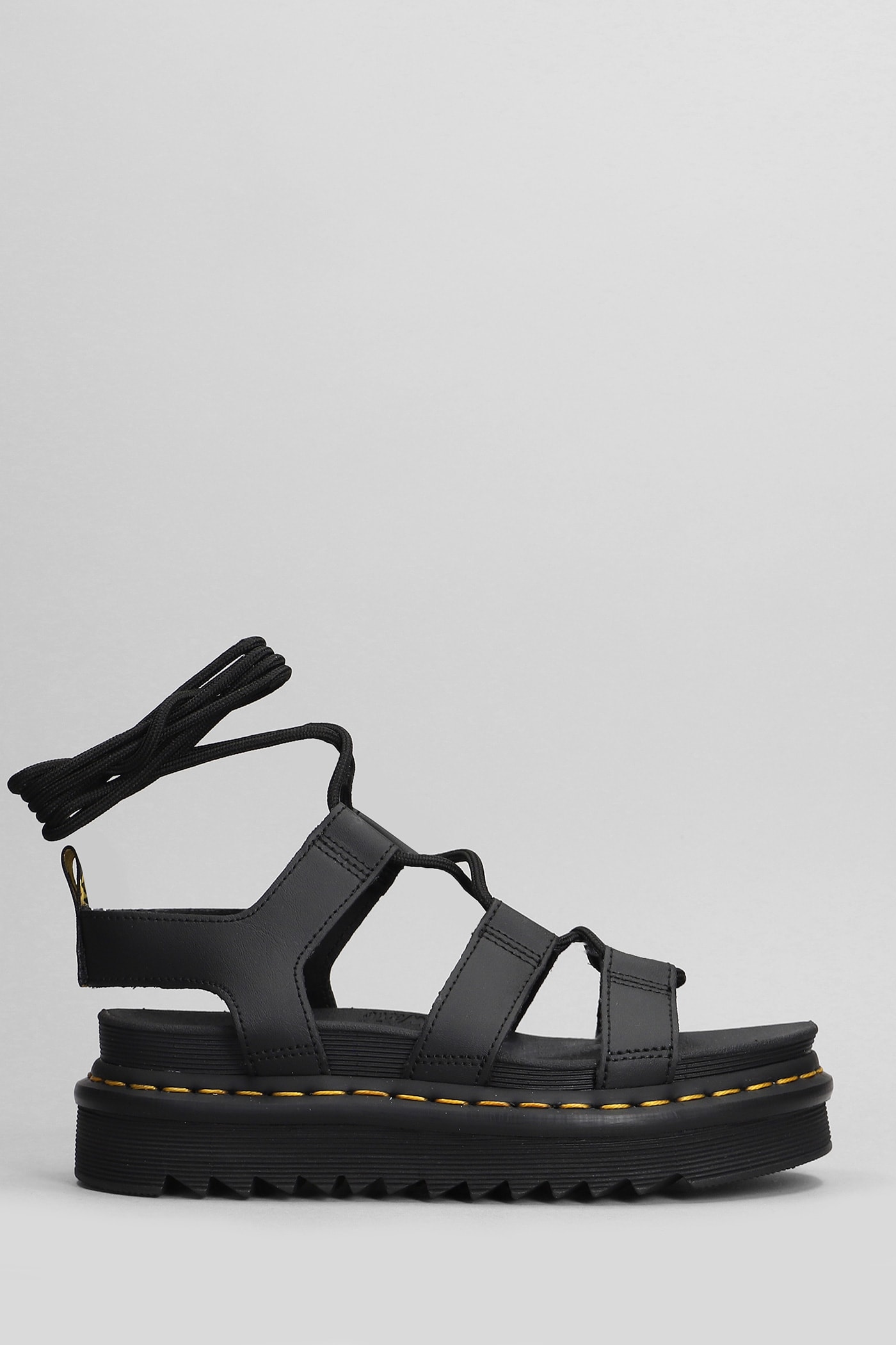 Shop Dr. Martens' Nartilla Sandals In Black Leather