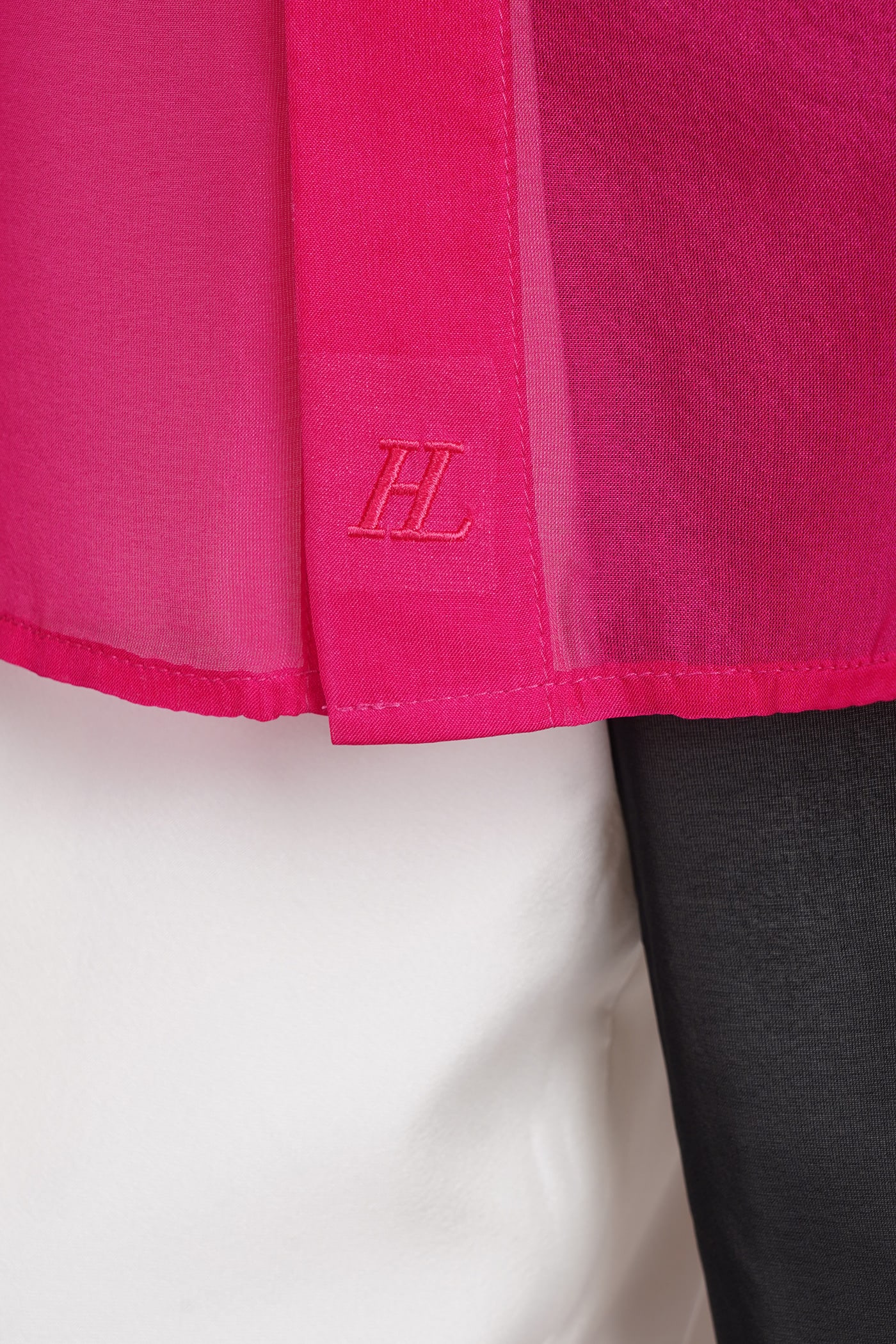Shop Helmut Lang Shirt In Fuxia Silk