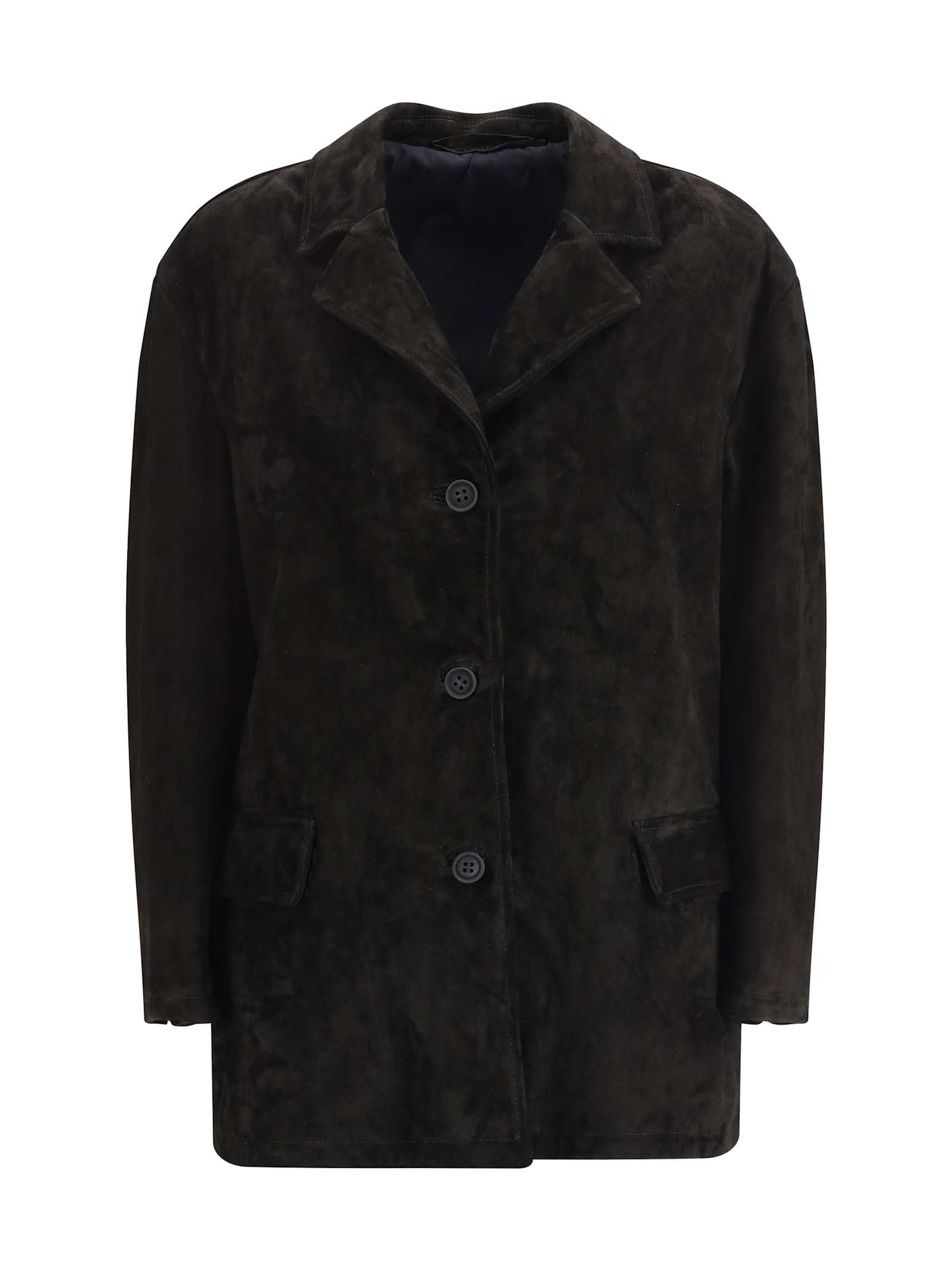 Salvatore Santoro Button-fastening Leather Jacket In Brown