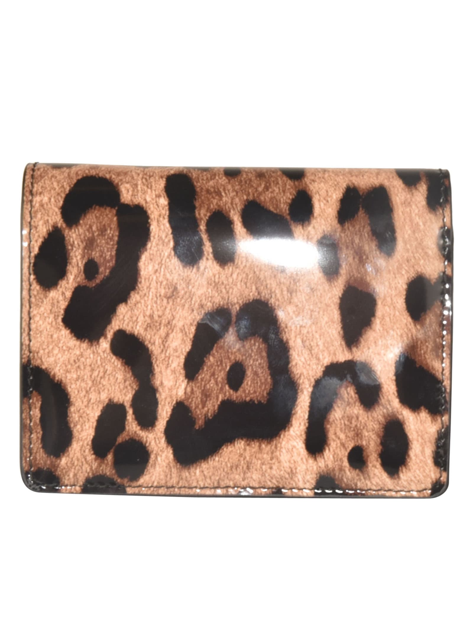 Shop Dolce & Gabbana Logo Plaque Wallet In Leo