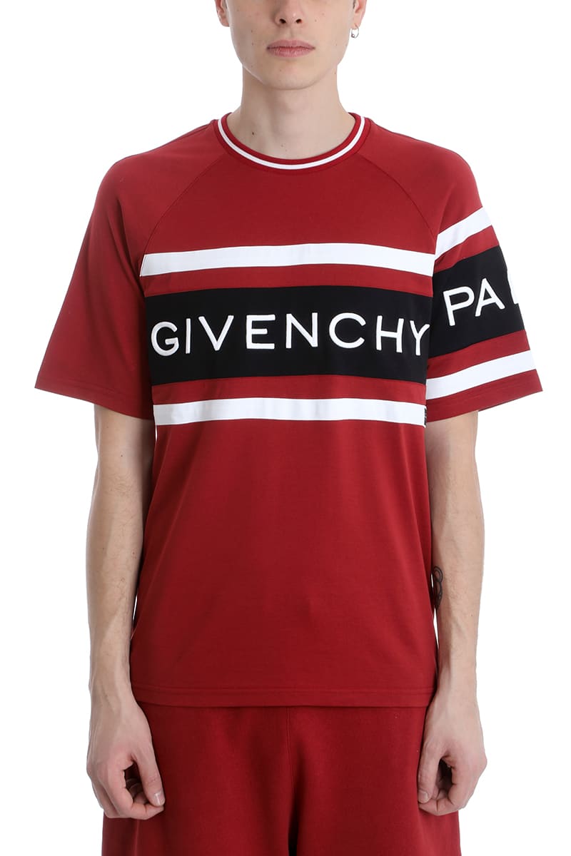 givenchy red logo t shirt