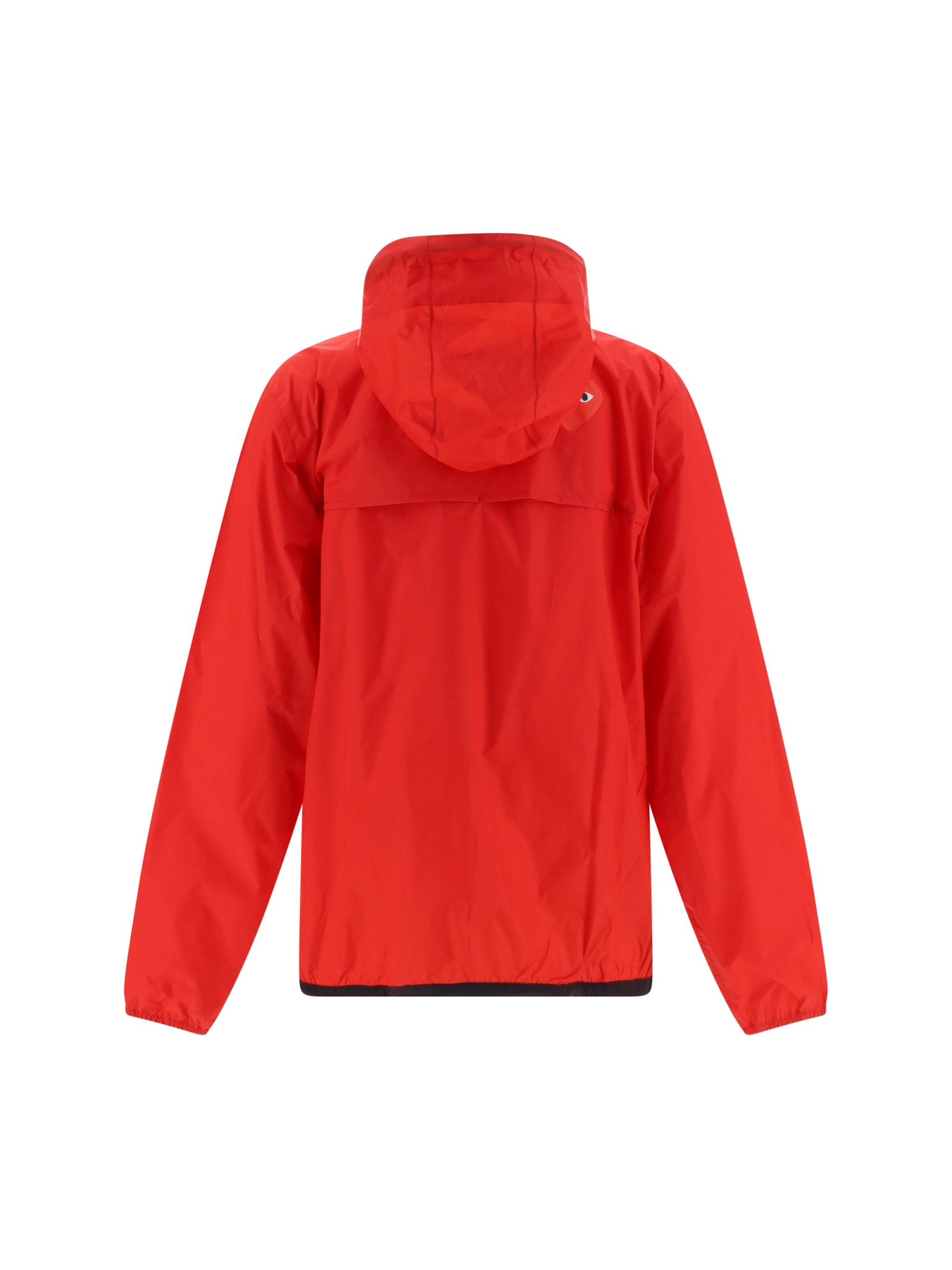 Shop Comme Des Garçons Play Windproof Jacket In Red
