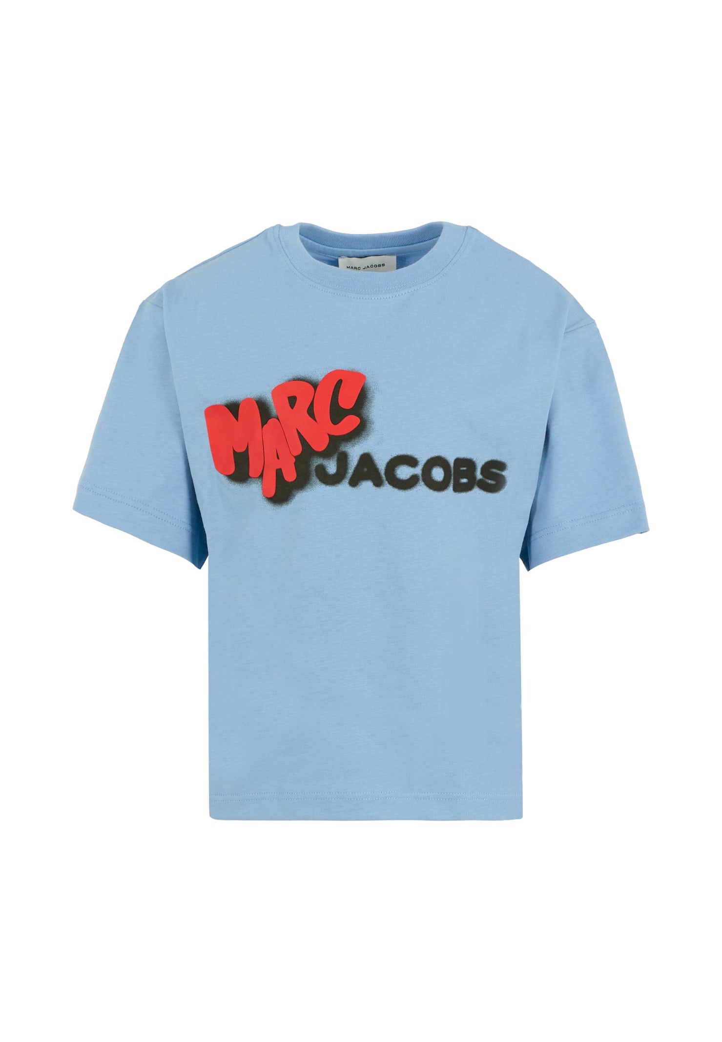Marc Jacobs Light Blue T-shirt For Boy With Logo In Blue