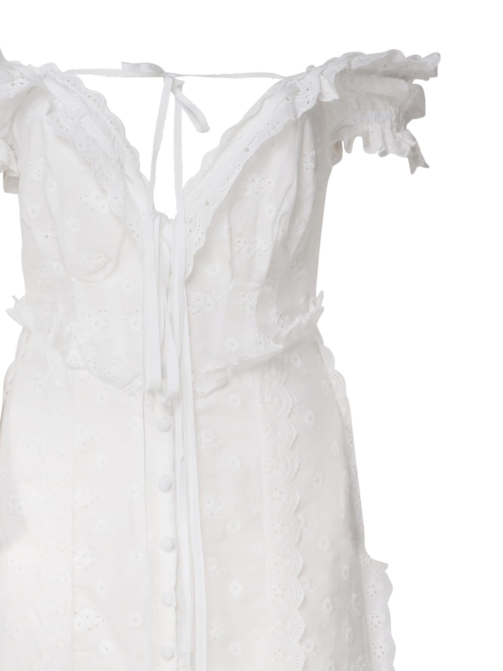 Shop For Love &amp; Lemons Marlowe Dress In Cotton In White