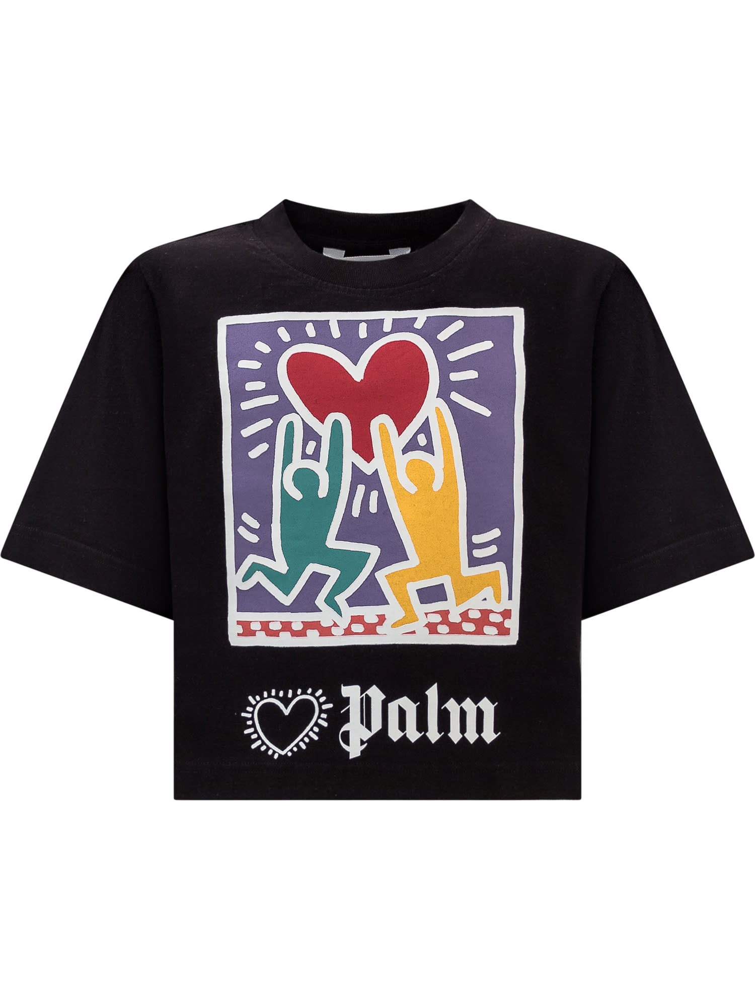 Shop Palm Angels X Keith Haring T-shirt In Black Viol