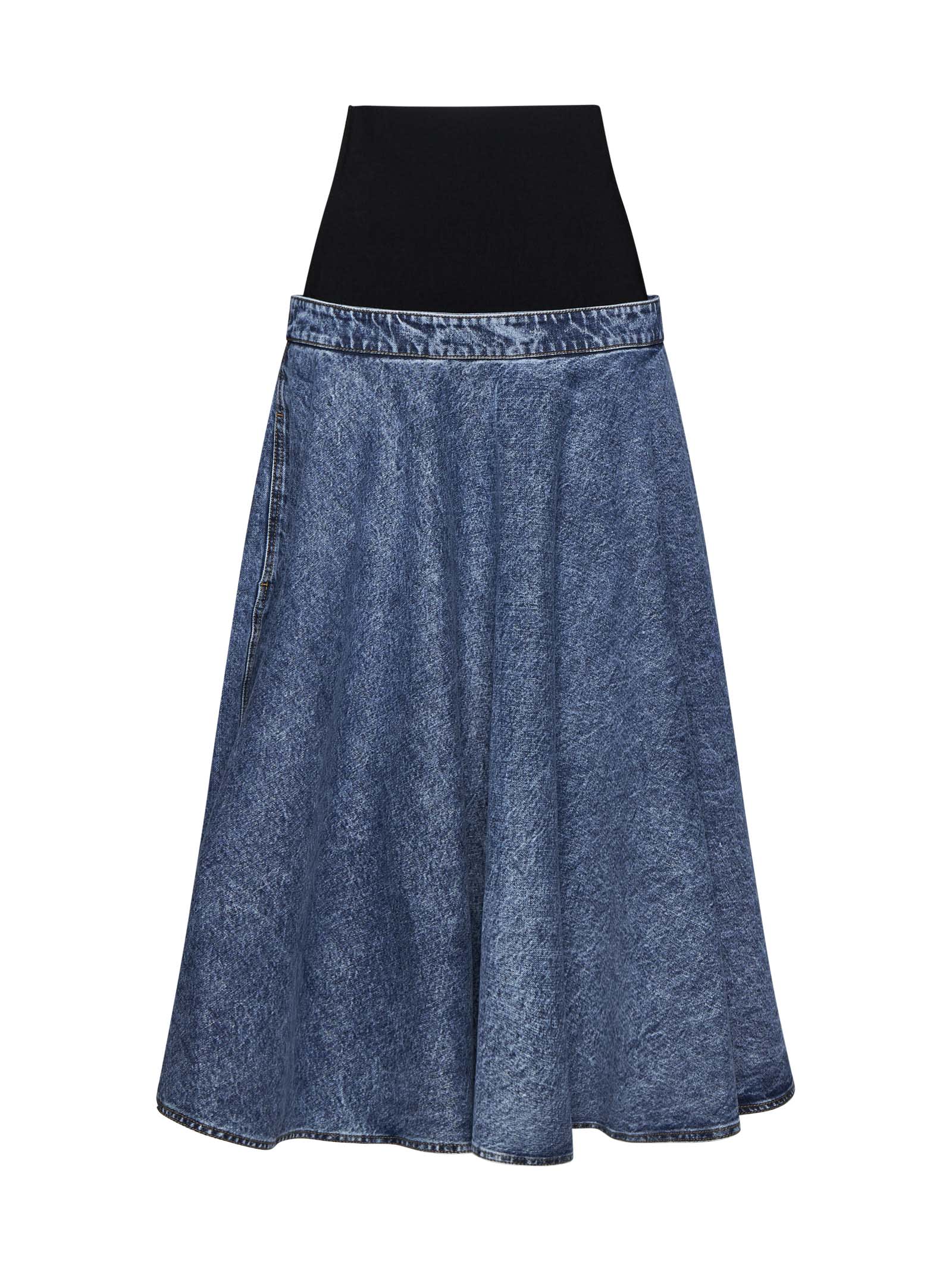 Shop Alaïa Skirt In Bleu Neige