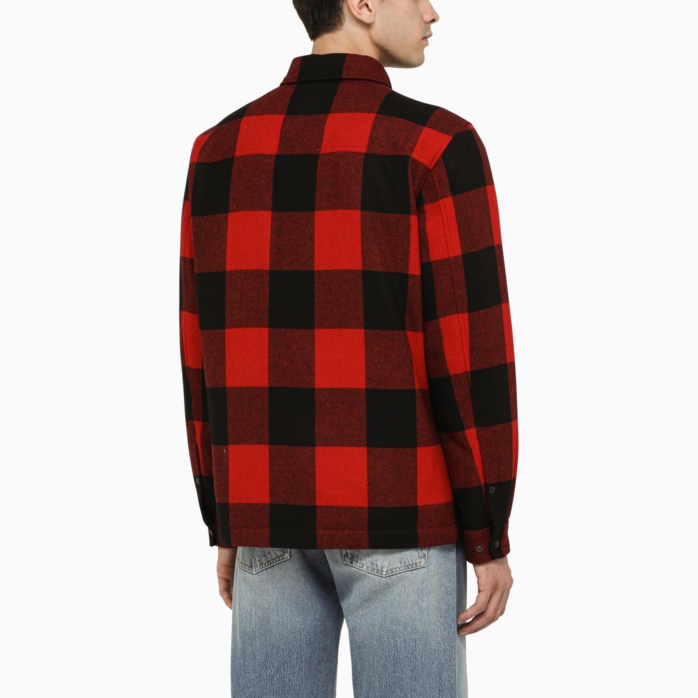 Woolrich Embroidered Wool Blend Alaskan Jacket In Red