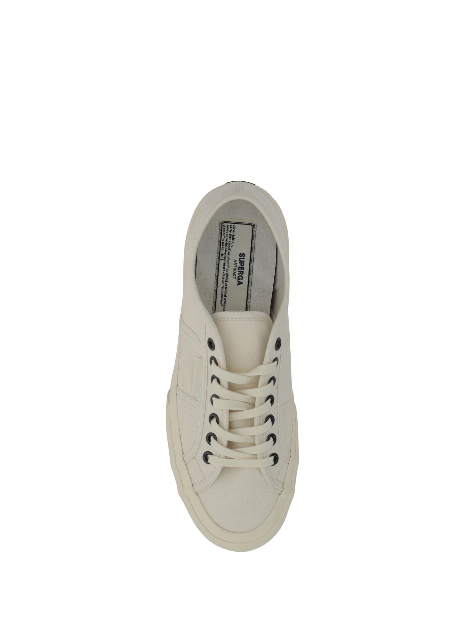Shop Superga Artifact Herringbone Sneakers In Beige Raw-off White