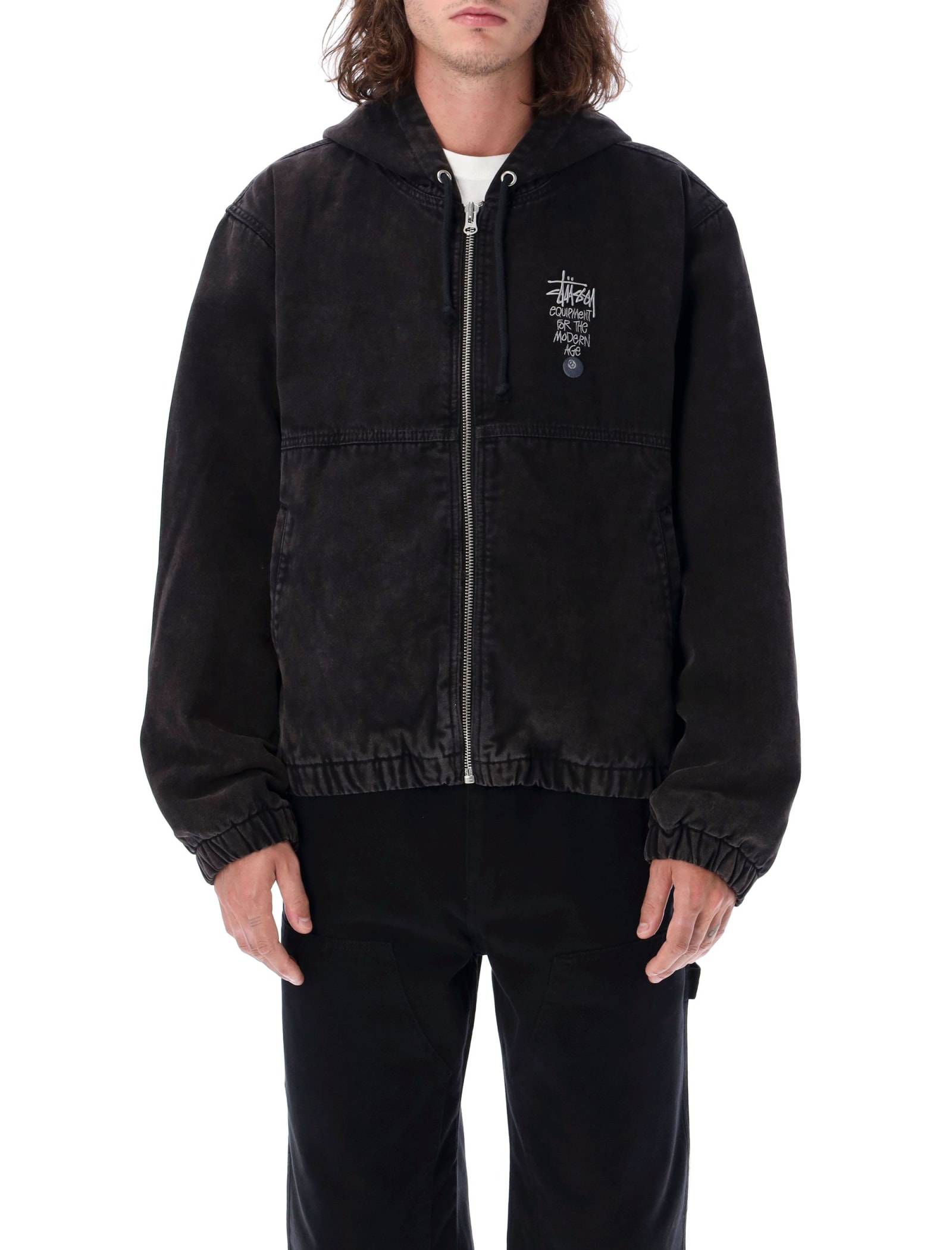 Stussy Canvas Insulated Work Jacket In Black | ModeSens
