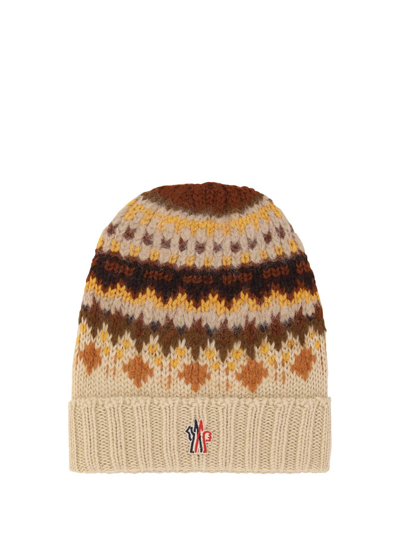 Shop Moncler Beanie Hat In Multicolour