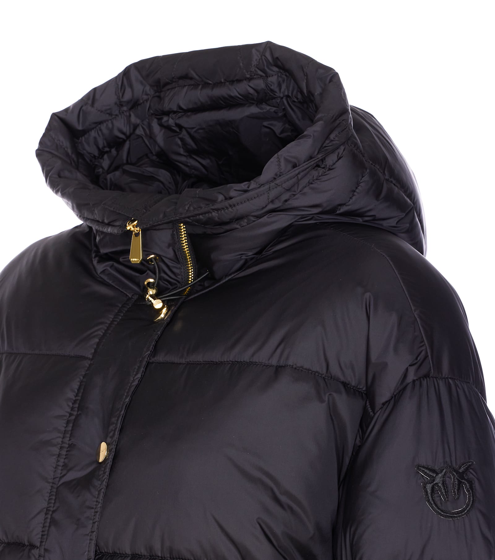 Pinko Impasto Down Jacket In Black