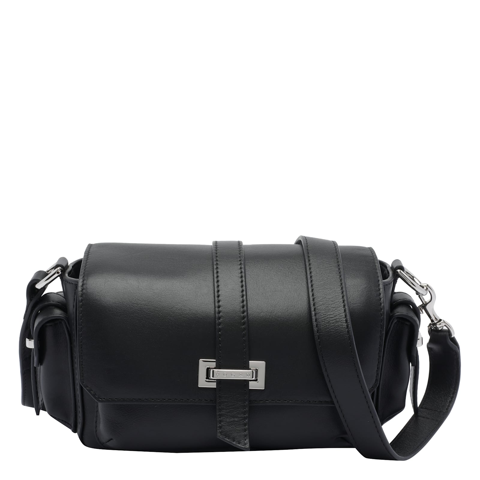 Hogan Small Flap Crossbody Bag In Black