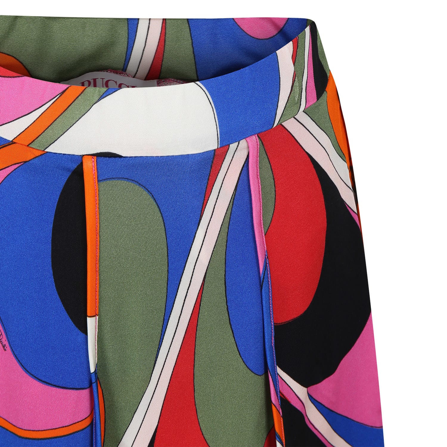 Shop Pucci Multicolor Skirt For Girl With Print And Logo