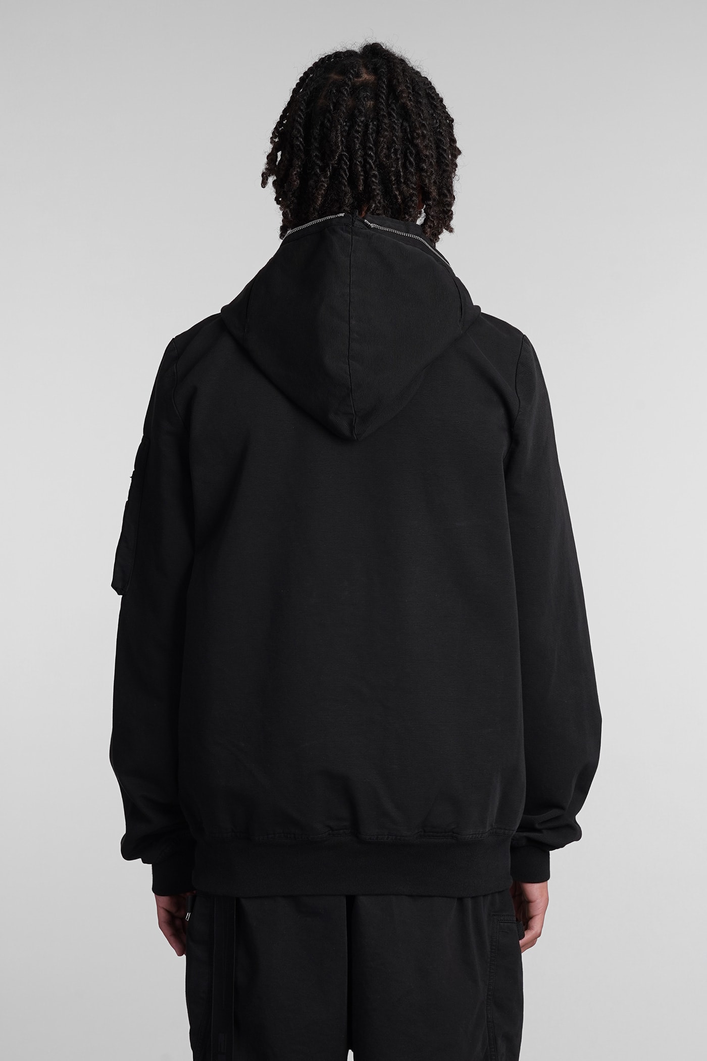 Drkshdw Men Gimp Flight Bomber Lyocell Jacket In Black