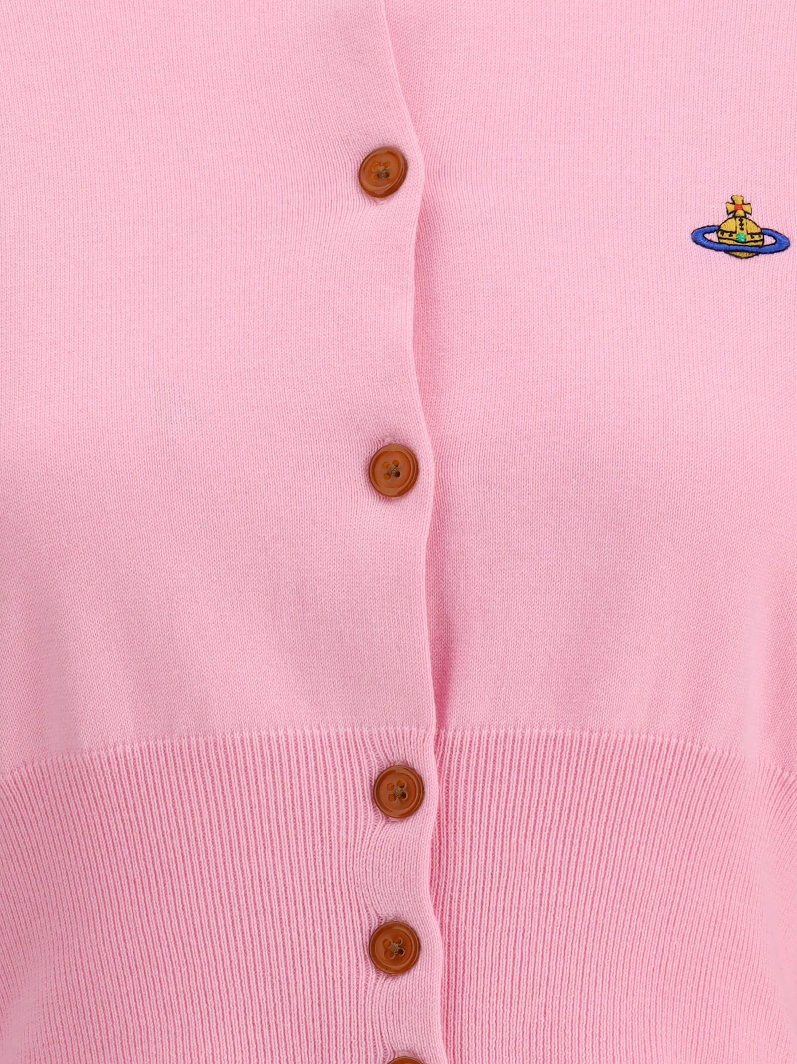 Vivienne Westwood Bea Cropped Cardi In Pink