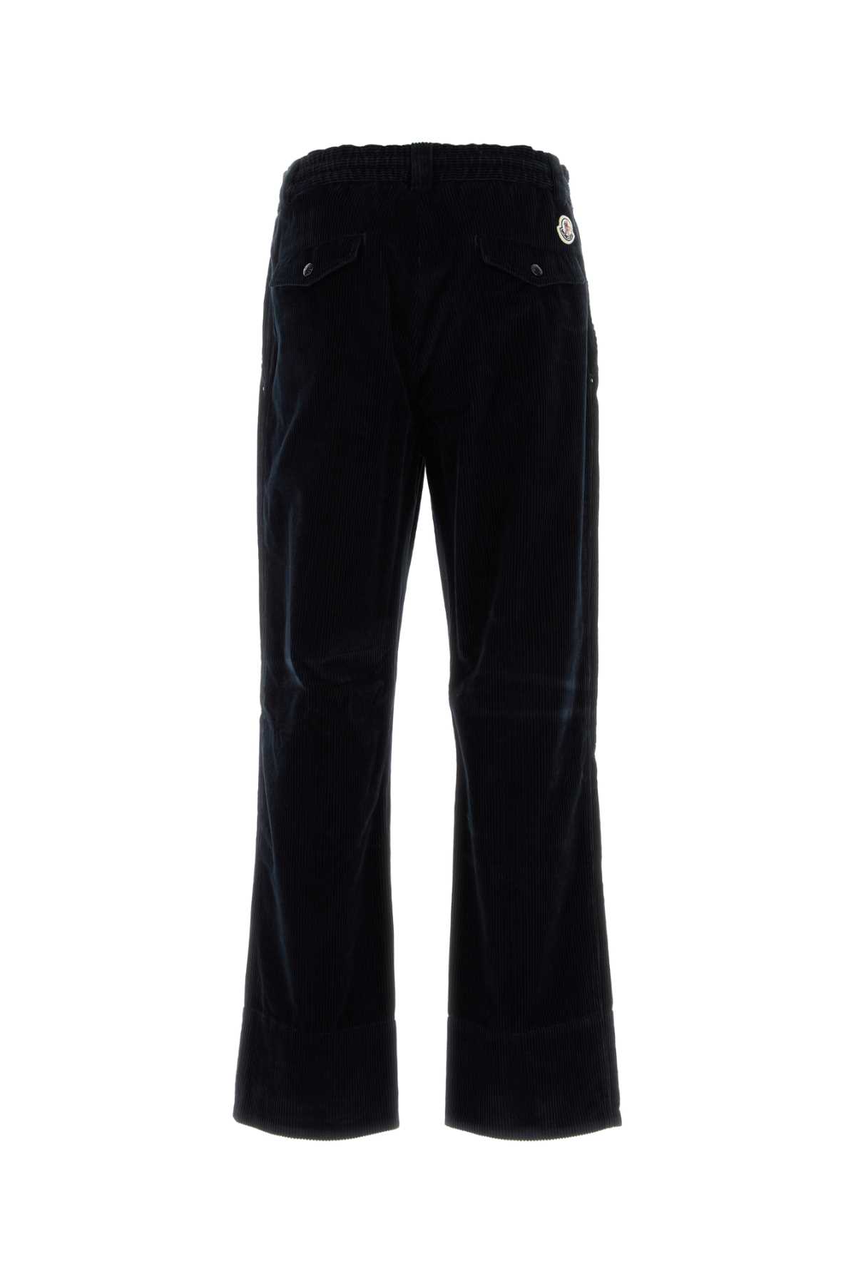 Moncler Corduroy Trousers With Back Pockets And Button Accents In 779