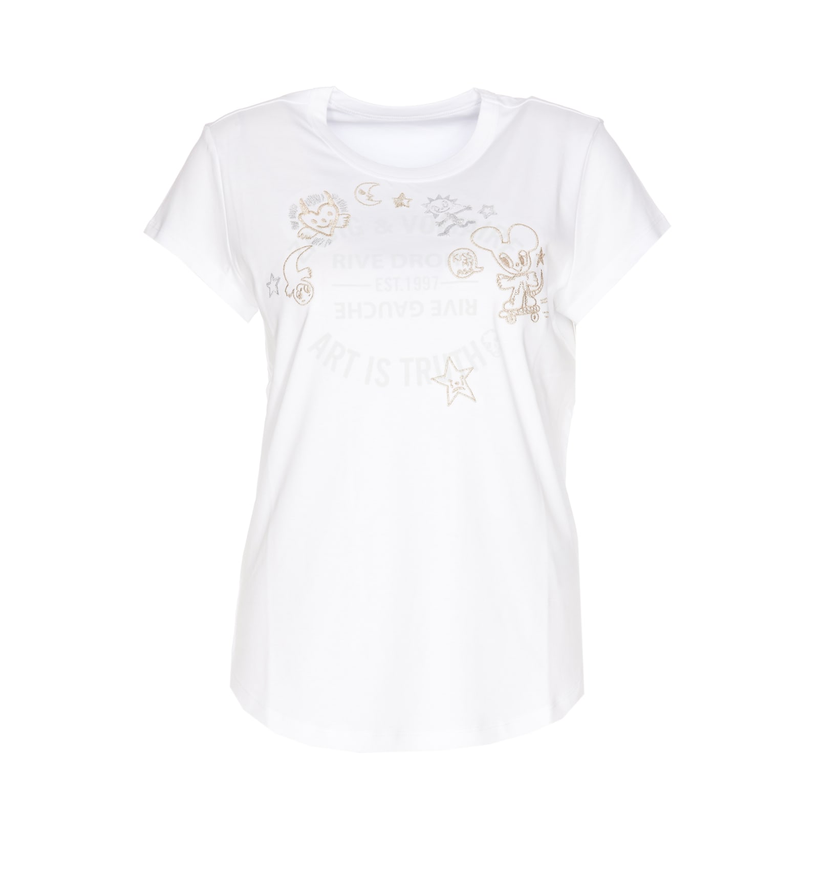 Shop Zadig &amp; Voltaire Woop Ico Blason T-shirt In Blanc