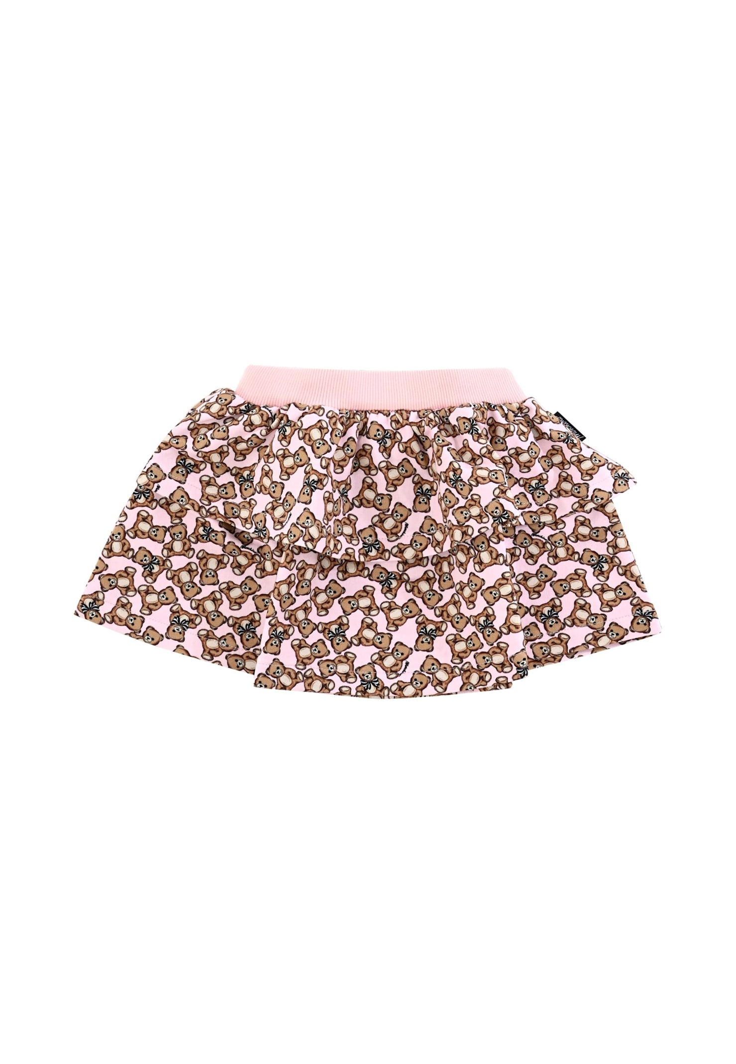 Moschino Pink Skirt For Baby Girl With Teddy Bear In Pink