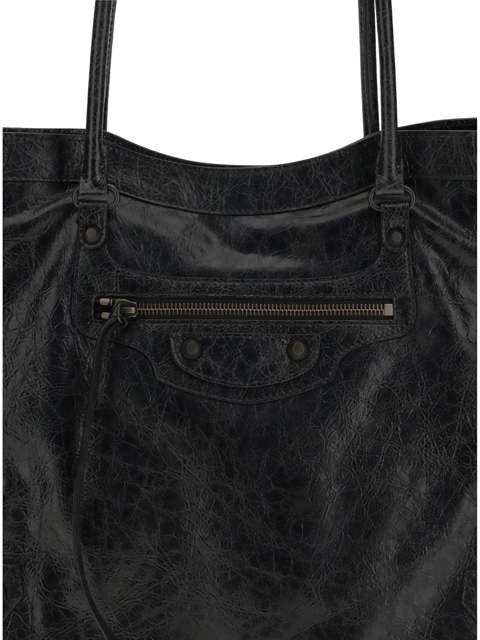 Balenciaga Black Leather Medium Le City Shopping Bag