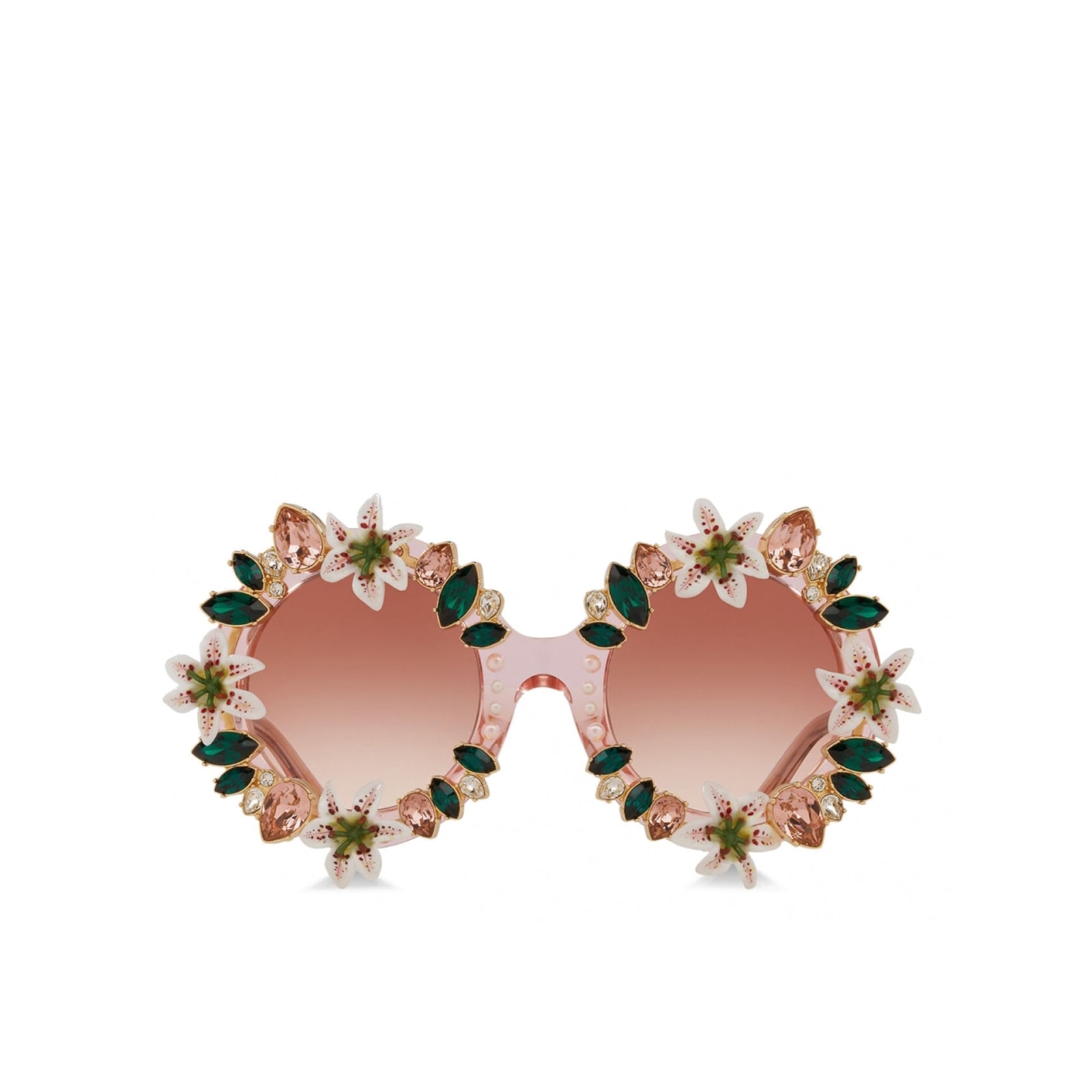 Shop Dolce & Gabbana Crystal Sunglasses In Pink