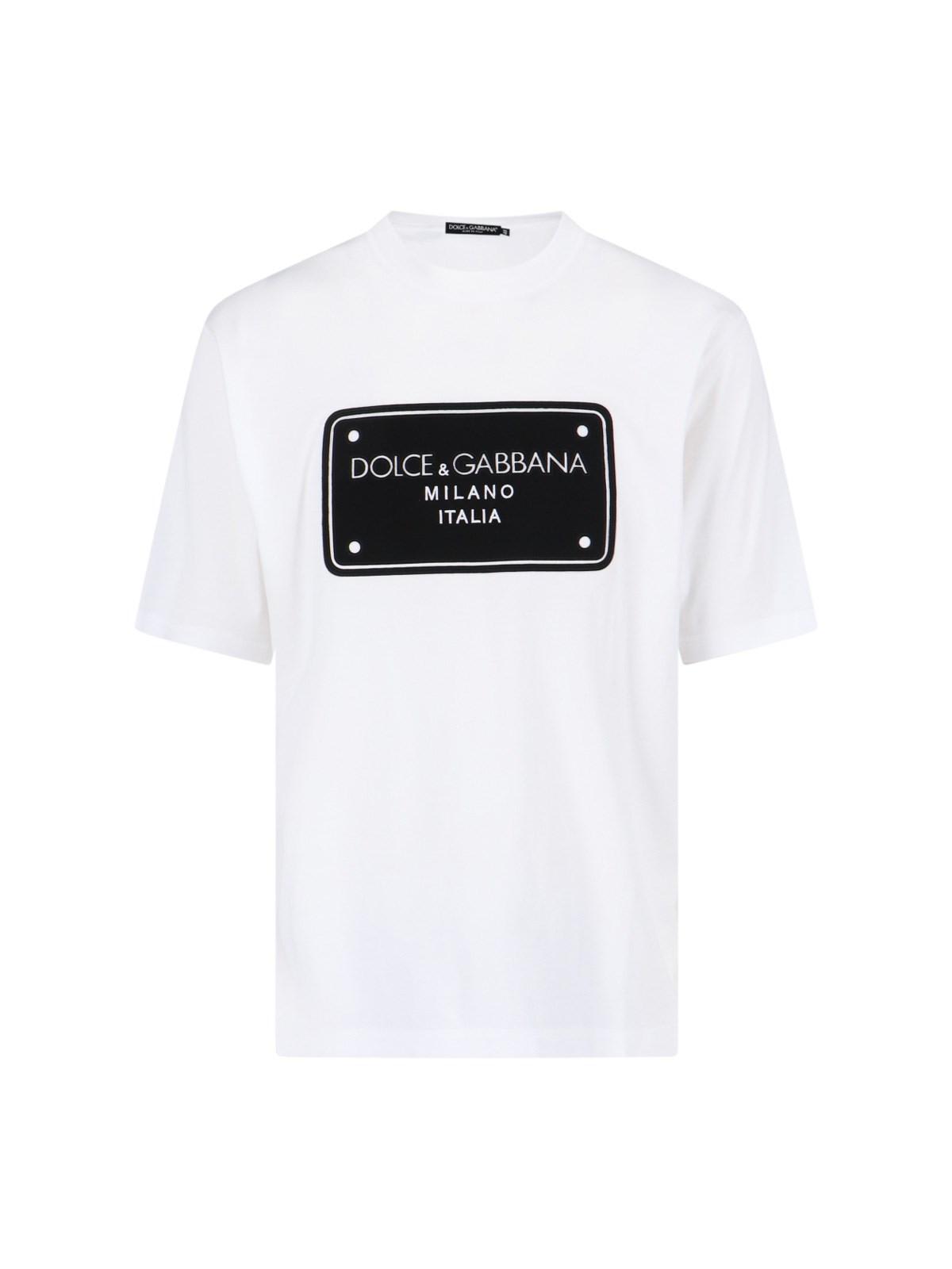 Shop Dolce & Gabbana Logo T-shirt In Bianco Ottico