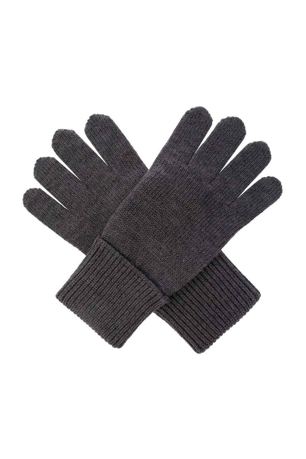 Shop Dsquared2 Logo Patch Beanie & Gloves In Grey