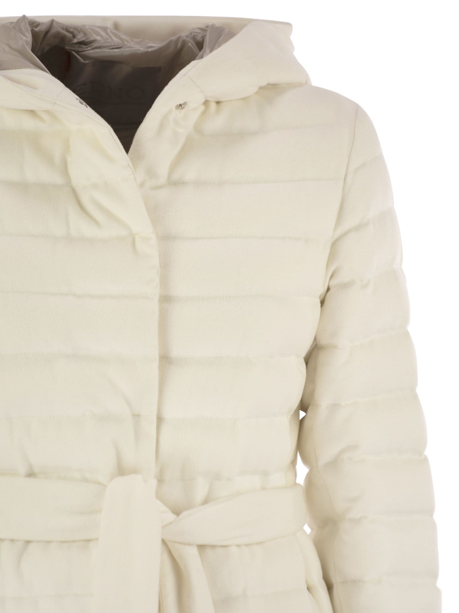 Herno Silk And Cashmere Kimono Jacket In White