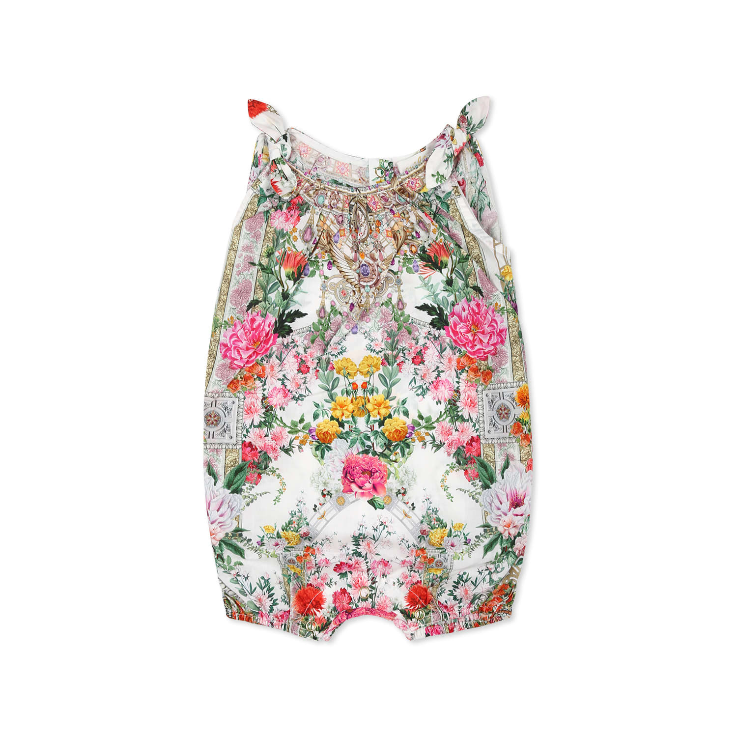 Camilla Egyptian Rose Romper In Ivory