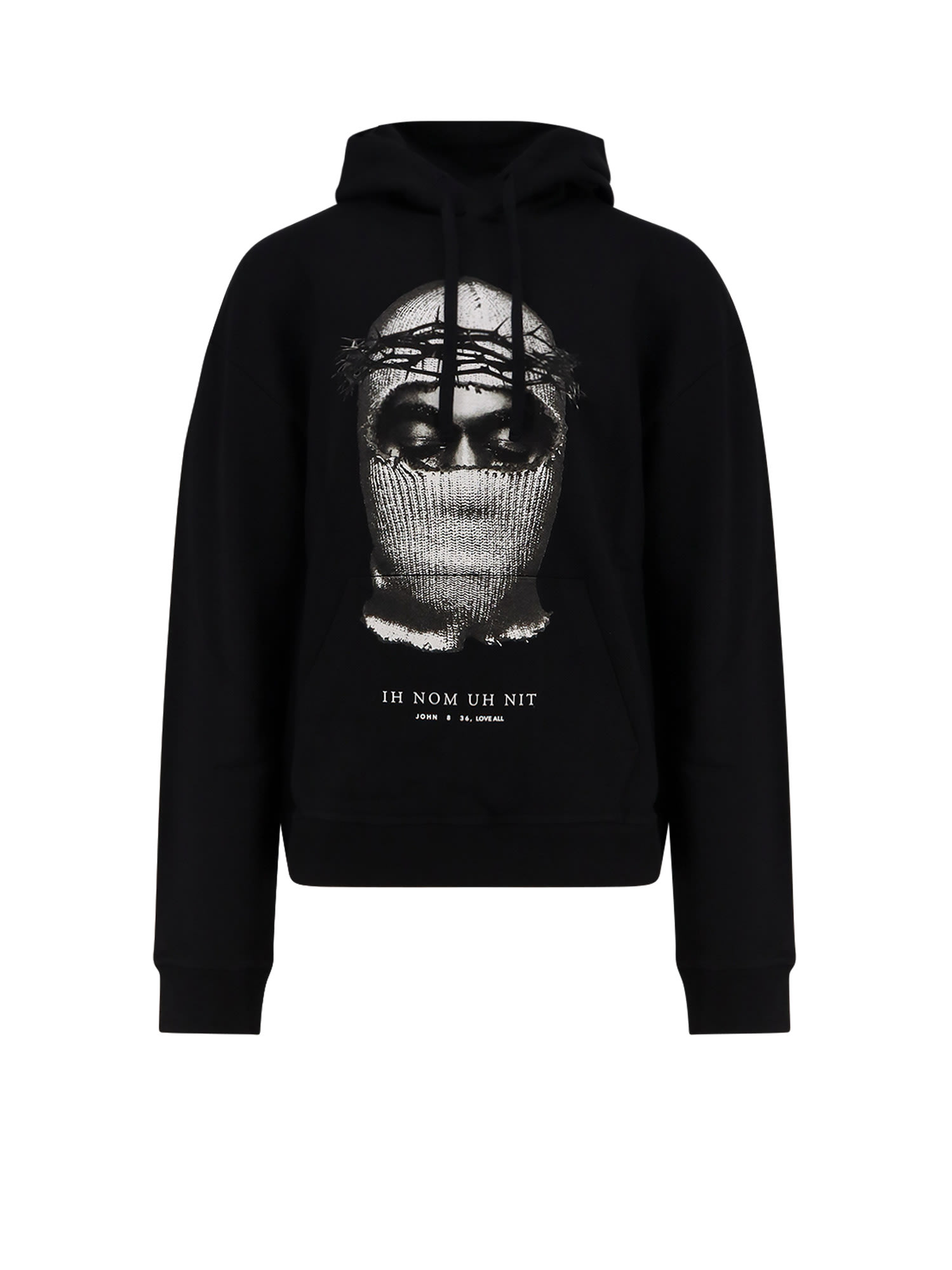 Ih Nom Uh Nit Hooded Sweatshirt Featuring Graphic Print In Black