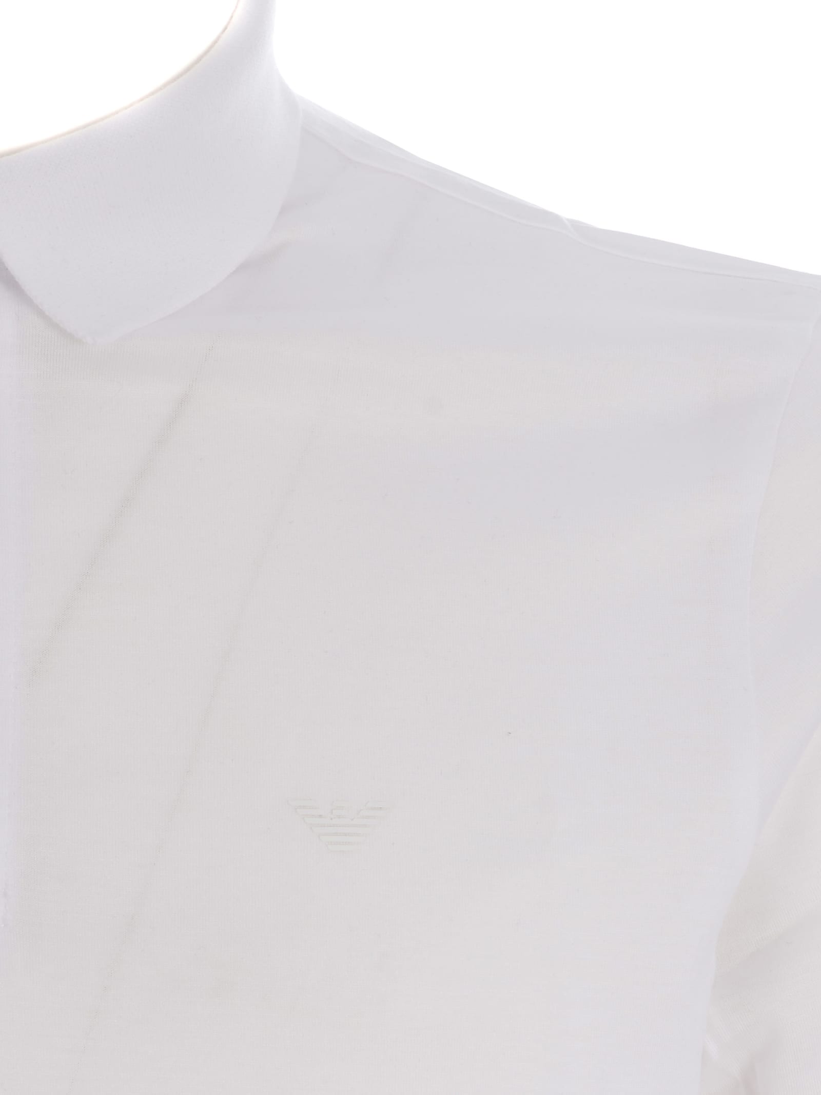 Shop Emporio Armani Polo Shirt  Made Of Jersey In White
